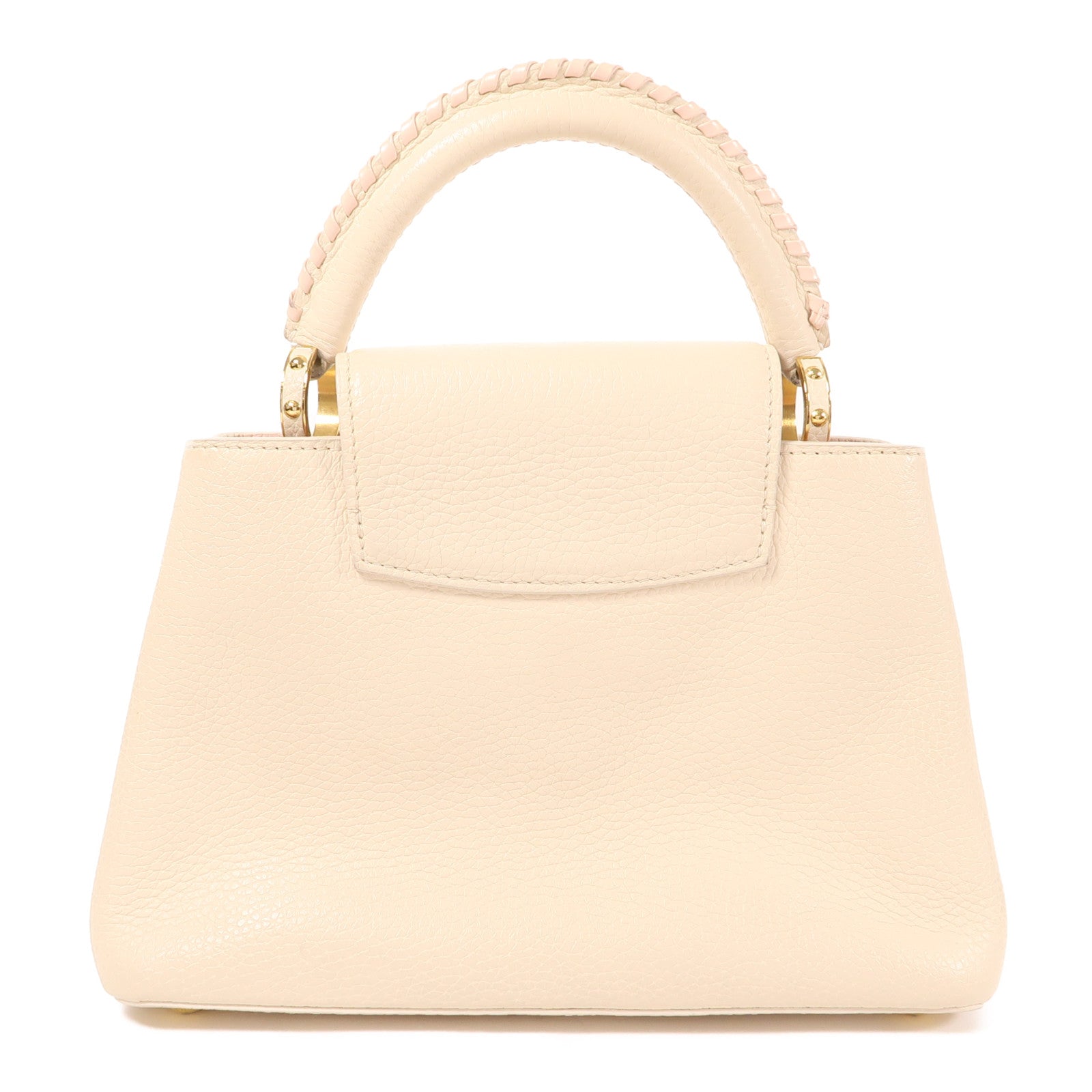 LOUIS VUITTON Taurillon Capucines BB金扣手挽肩背兩用袋