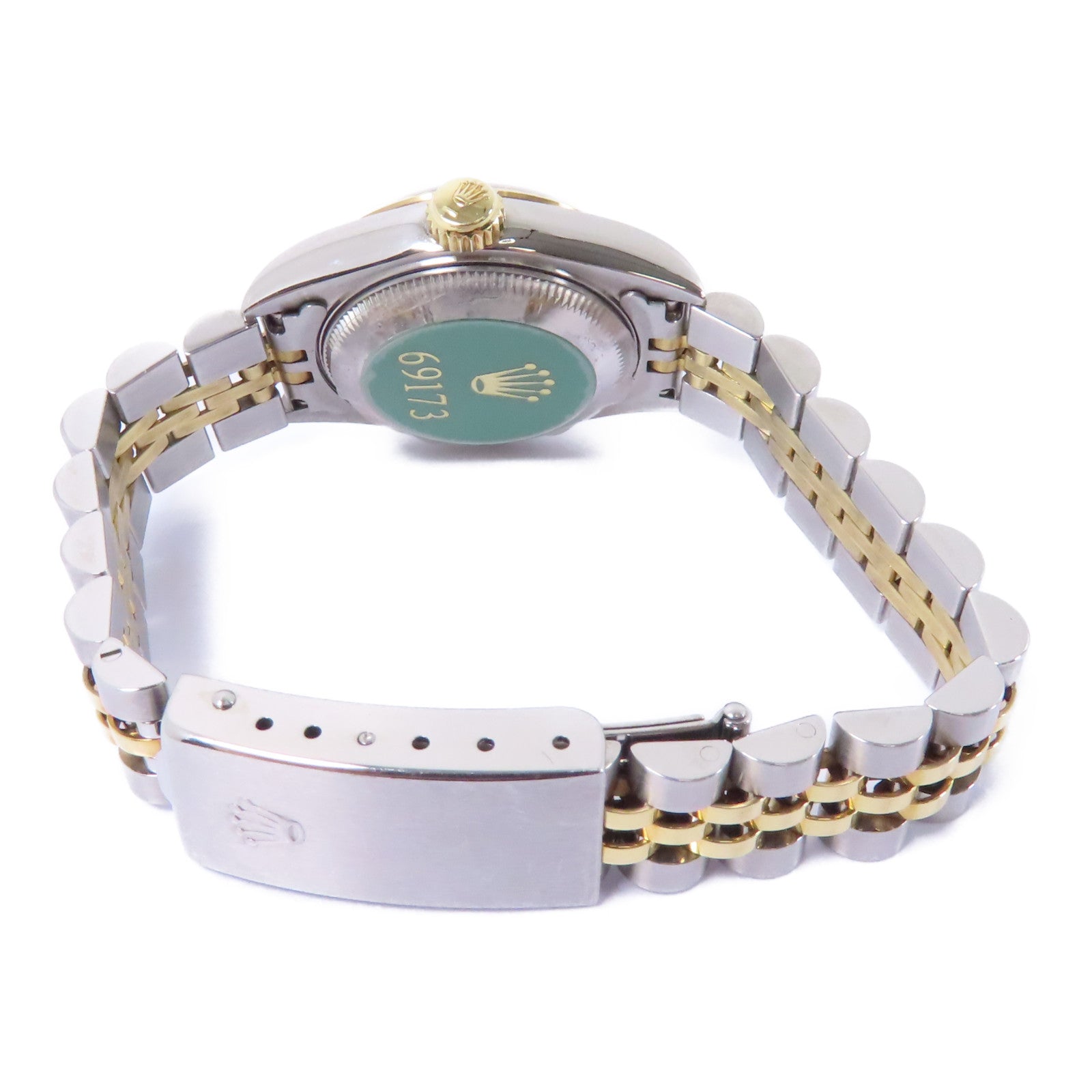 ROLEX Datejust 26mm 18K黃金/不鏽鋼/鑽石手錶自動機芯銀色