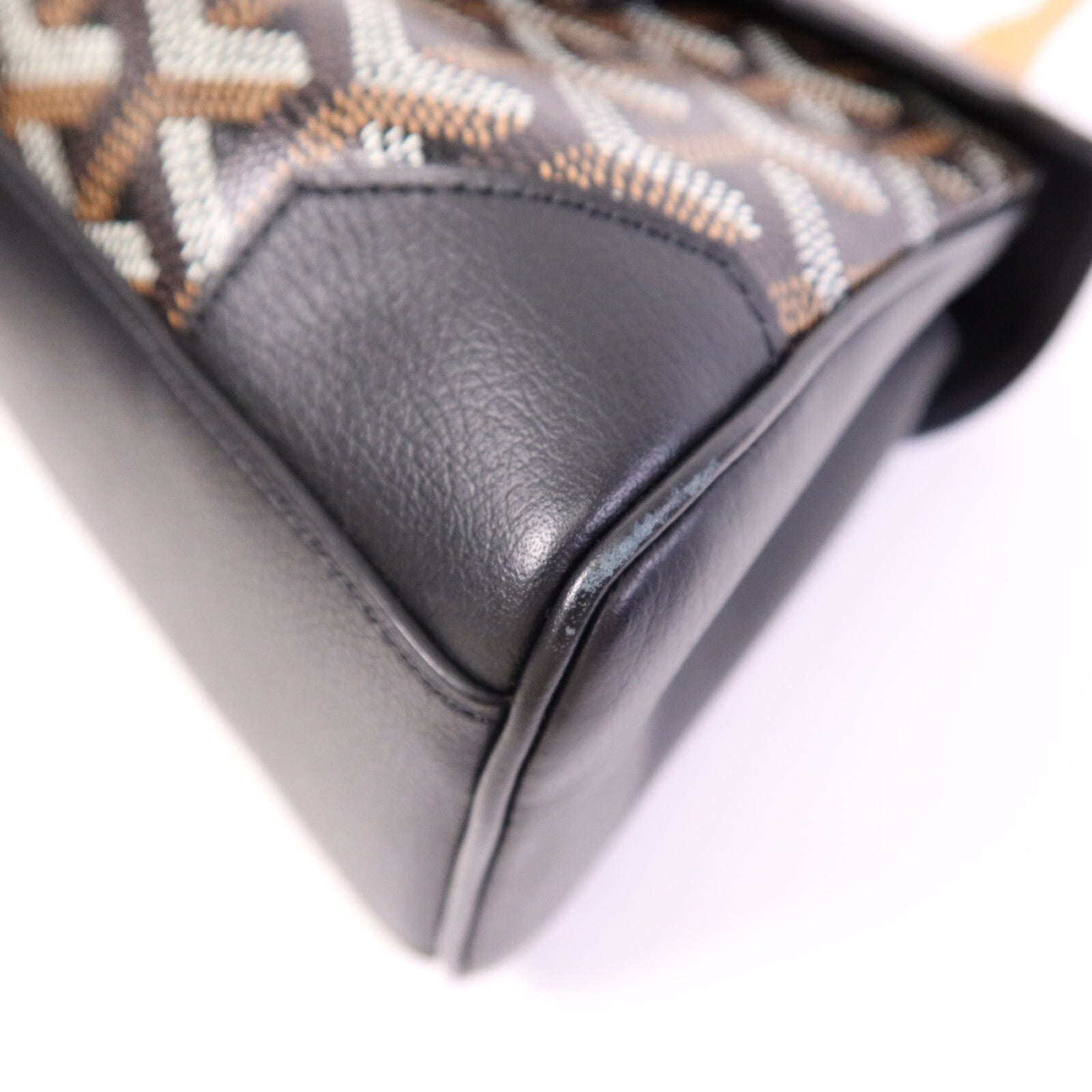 GOYARD 塗層帆布Saigon Souple Mini銀扣手挽肩背兩用袋