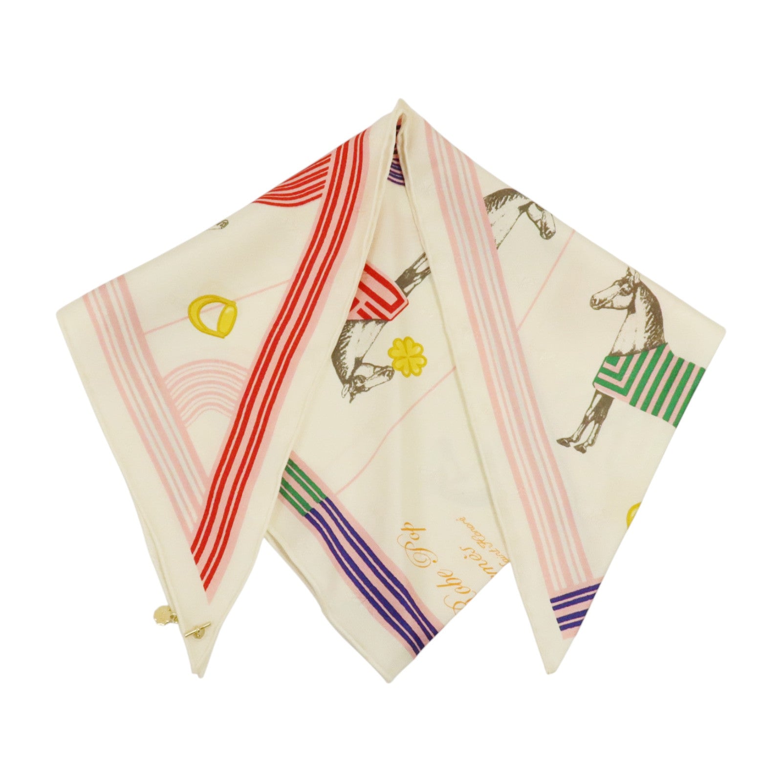 HERMES 絲質Garde Robe Pop Charm Triangle 70絲巾
