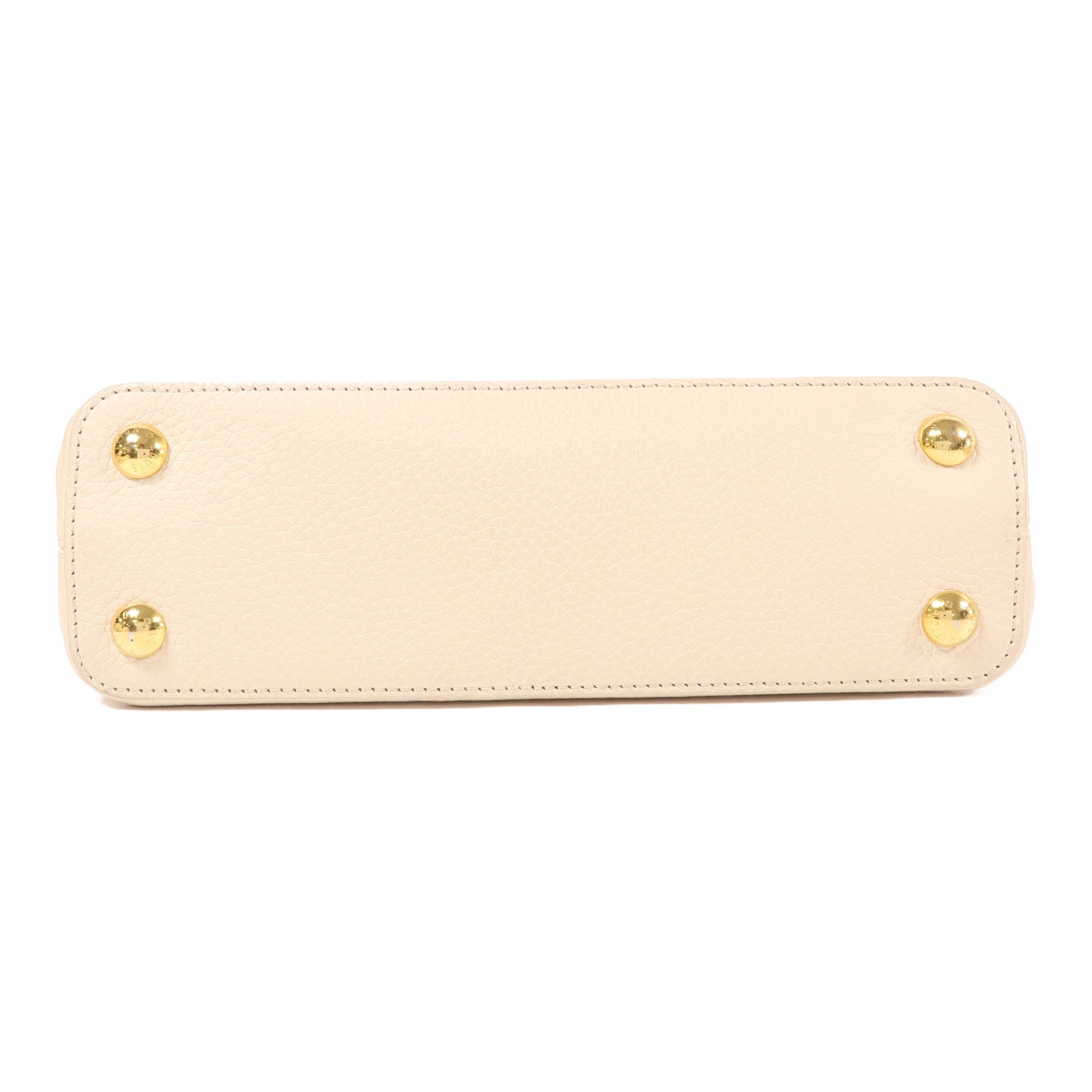 LOUIS VUITTON Taurillon Capucines BB金扣手挽肩背兩用袋