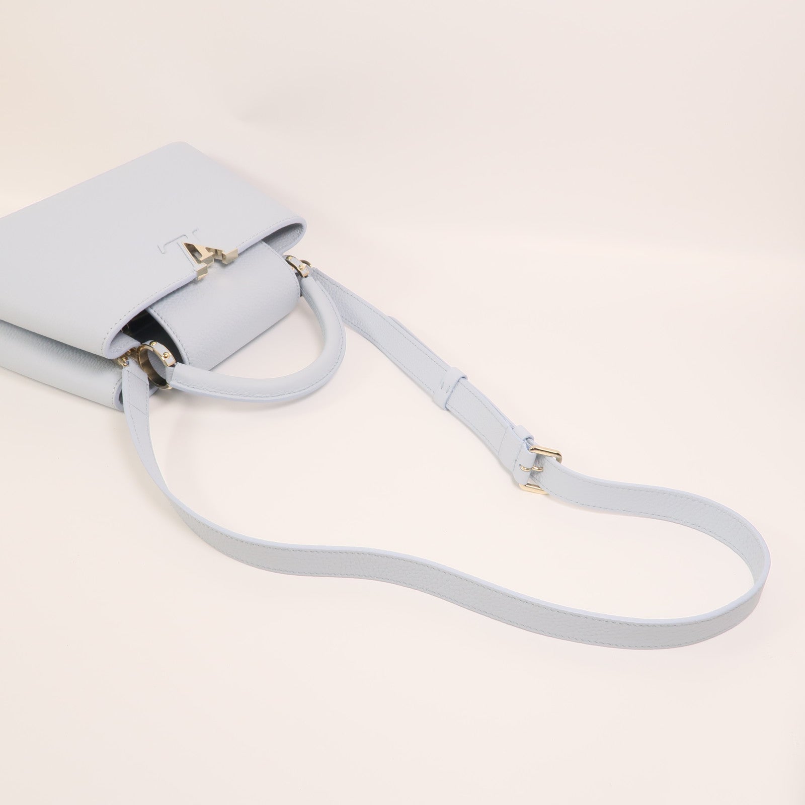 LOUIS VUITTON 牛皮皮革Capucines BB金扣手挽肩背兩用袋