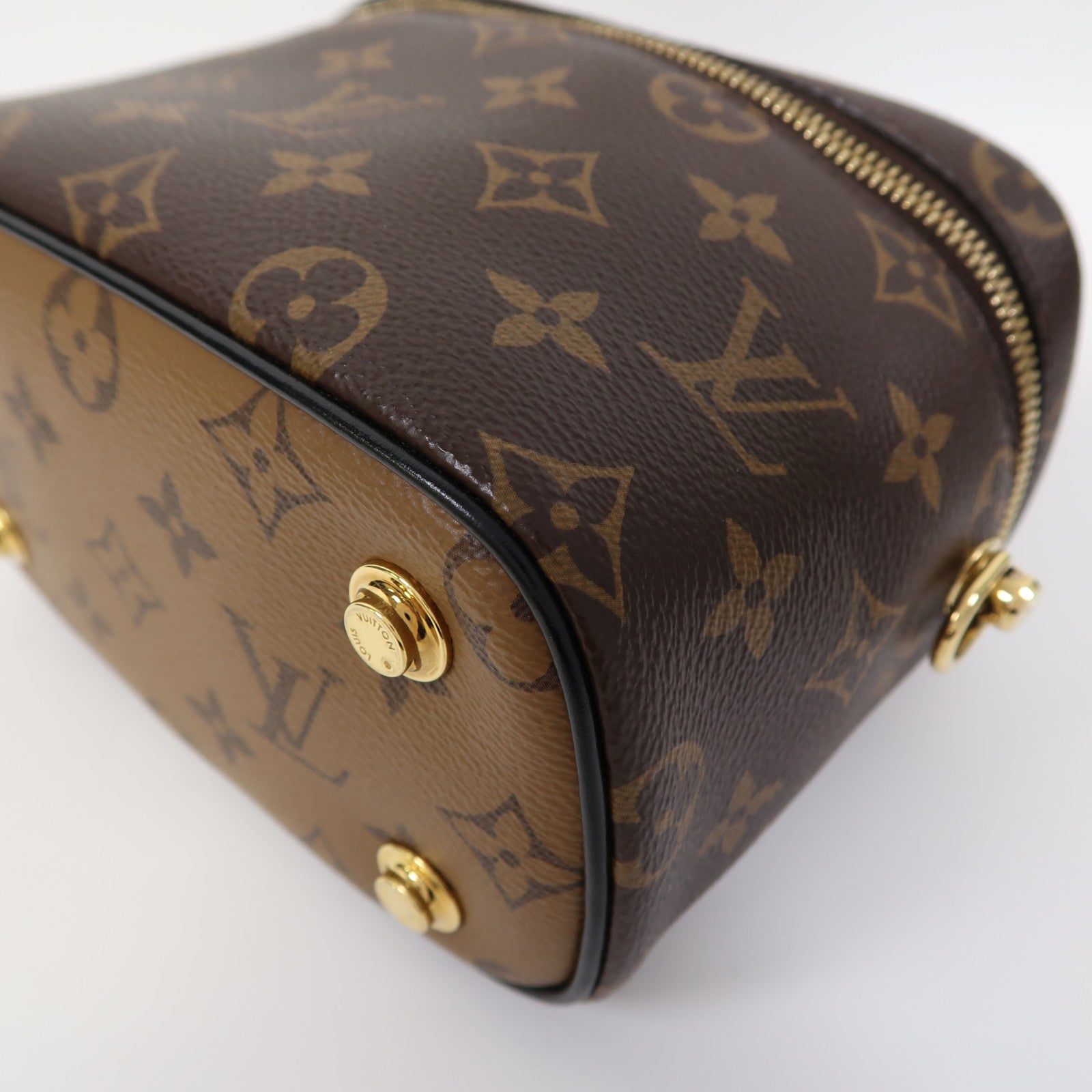 LOUIS VUITTON 【激減優惠】Monogram Vanity PM金扣手挽肩背兩用袋啡色