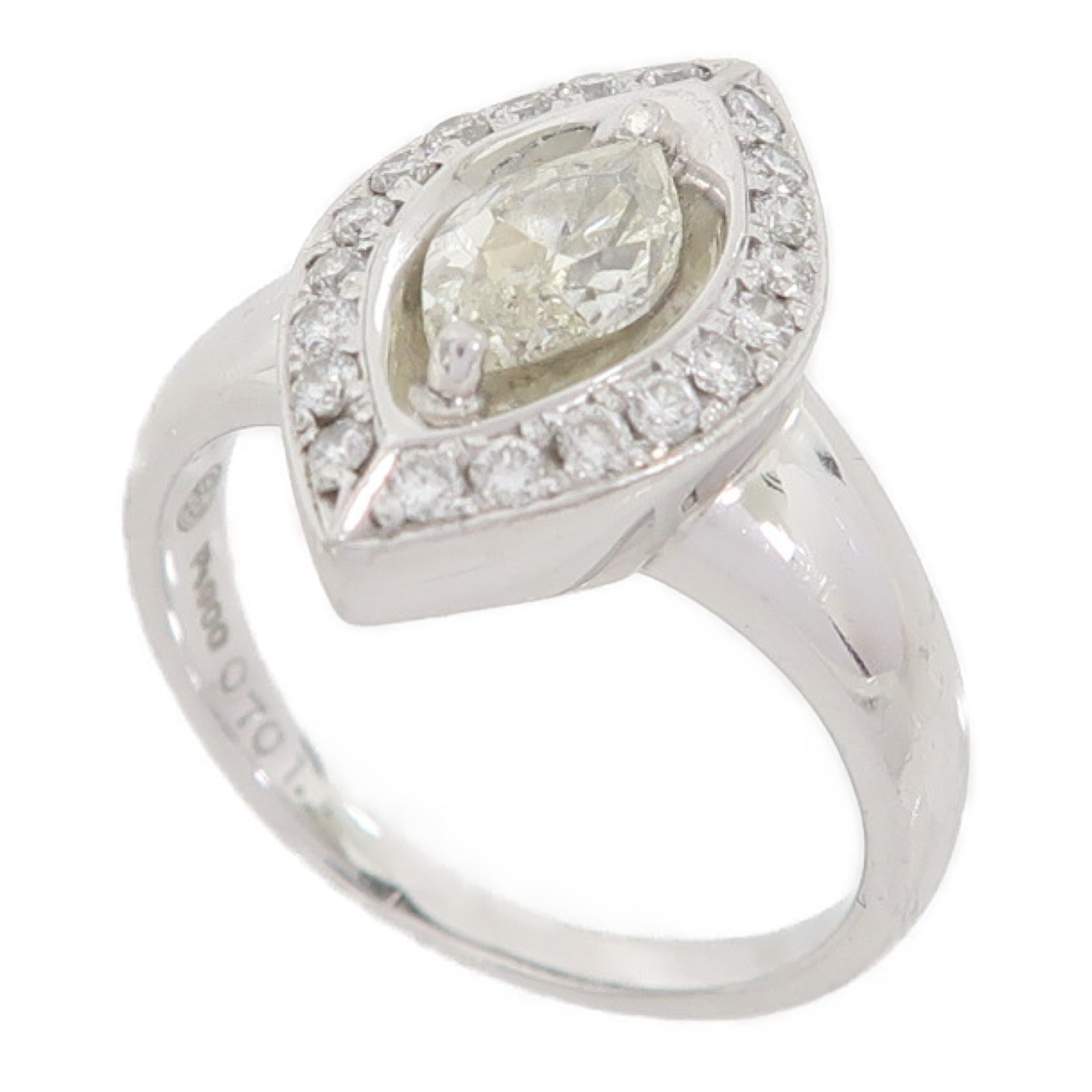 JEWELRY 【激減優惠】Pt900鉑金Diamond 8.1g 0.701ct鑽石/0.30ct鑽石戒指US#6.25