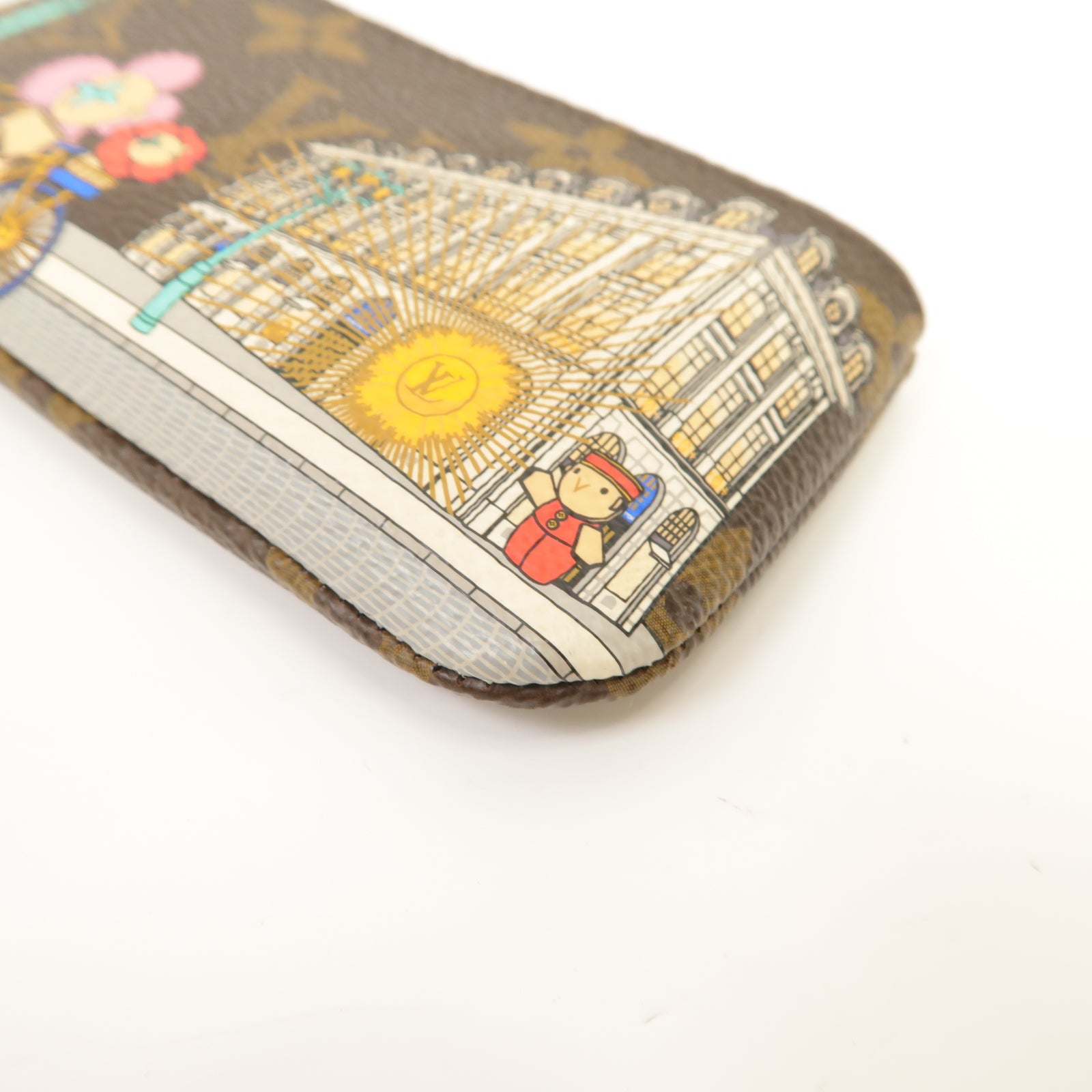 LOUIS VUITTON Monogram Coin/Key Case金扣零錢/鎖匙包啡色