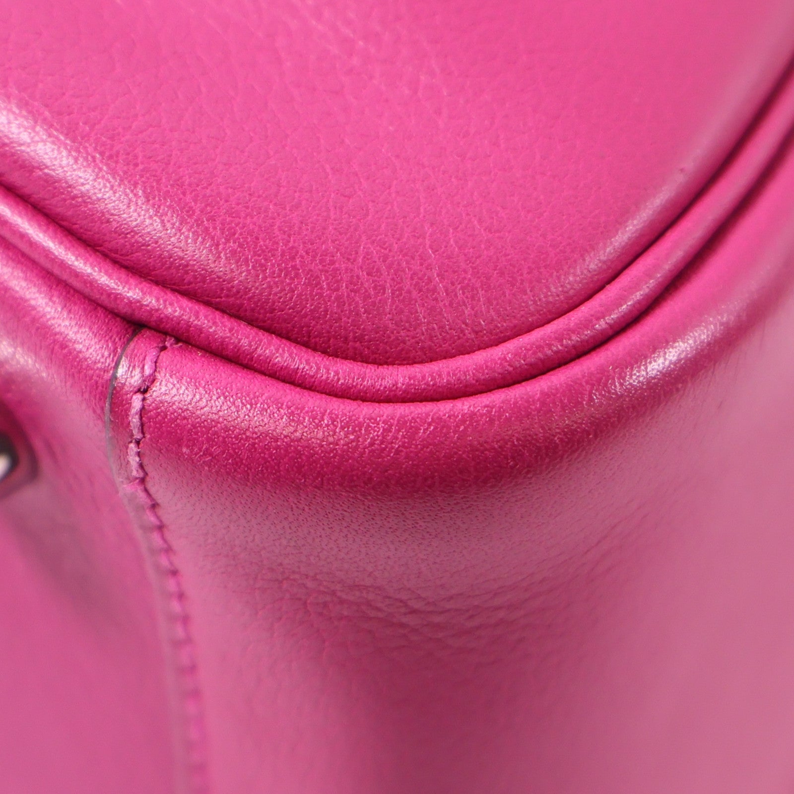 HERMES Evercolor皮革Lindy 26銀扣手挽肩背兩用袋Rose Pourpre桃紅色