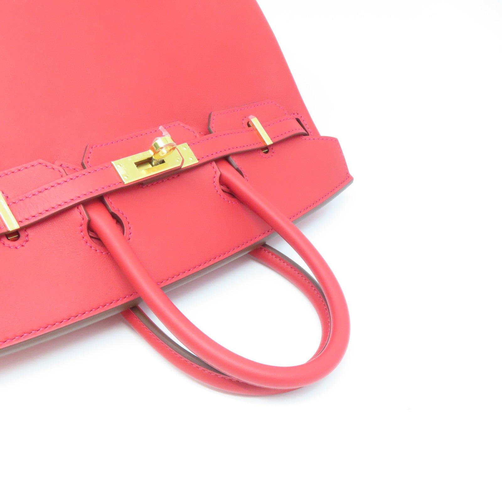 HERMES 【激減優惠】Veau Swift皮革Birkin 25金扣手挽袋愛心紅色