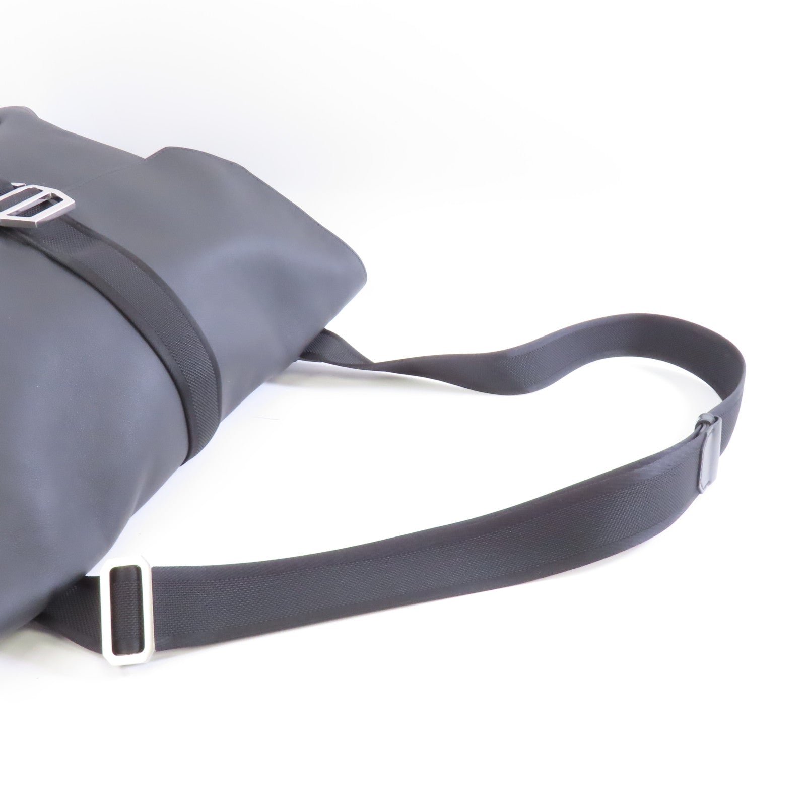 HERMES Taurillon Cristobal皮革Cityslide Messenger Bag銀扣斜挎包Plomb/Noir/Lime黑色/黃色