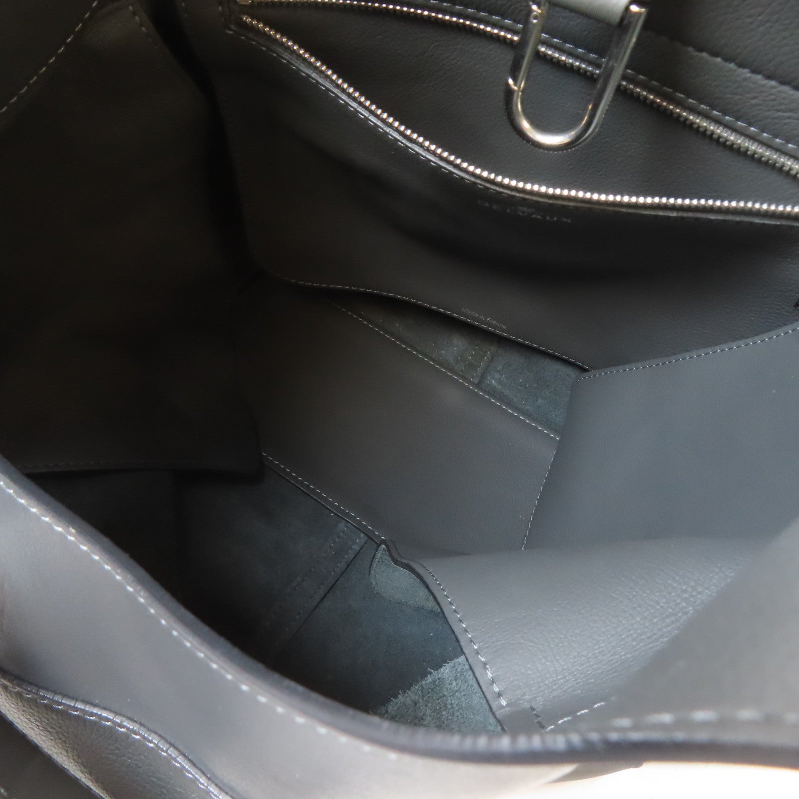 Delvaux 牛皮皮革Shoulder Bag銀扣肩背袋灰色