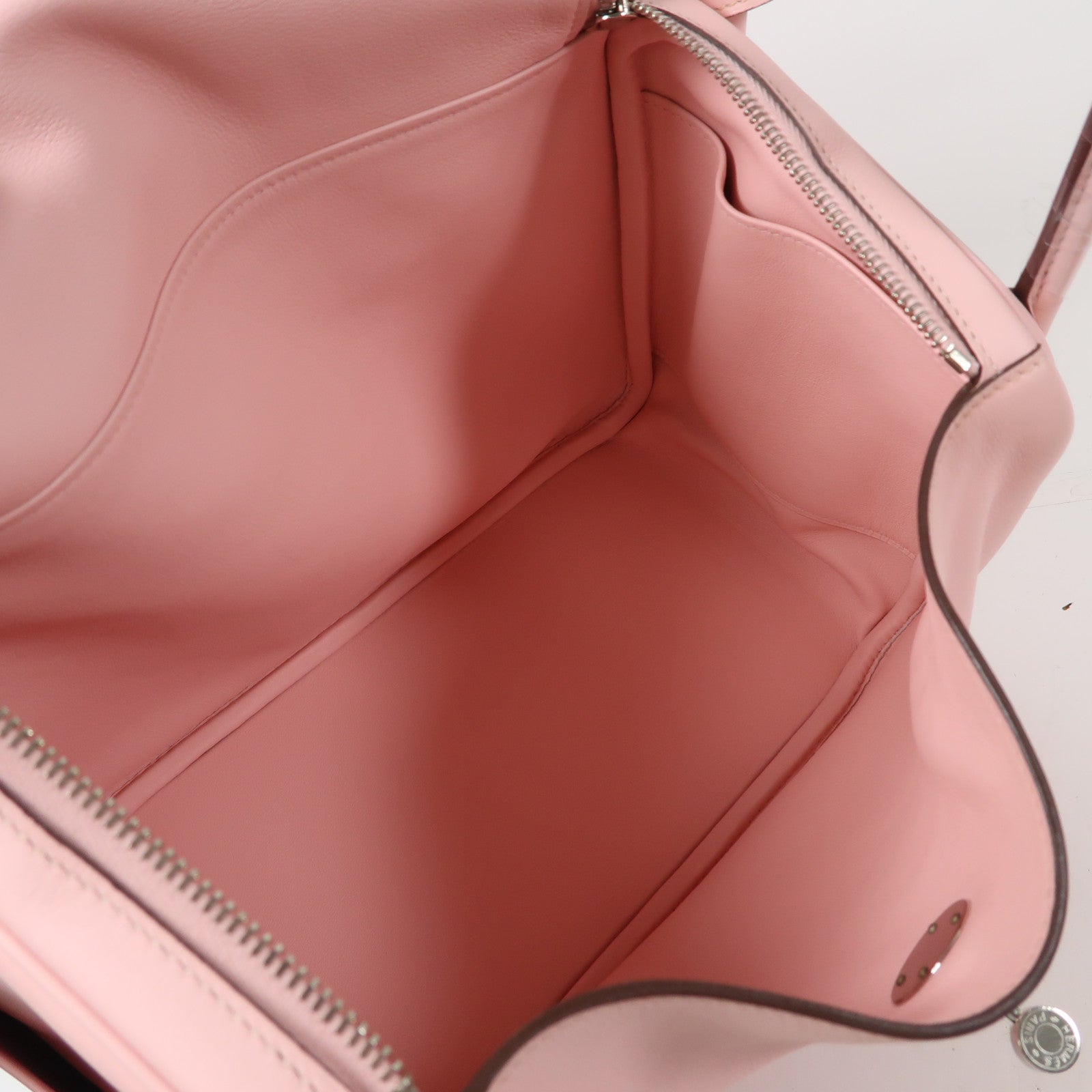 HERMES PHW Lindy 30 2 Way Shoulder Bag Handbag Swift Leather Rose Sakura