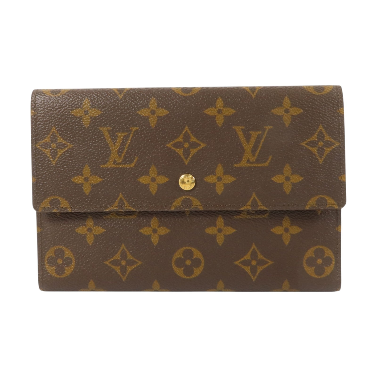 LOUIS VUITTON Monogram Pochette Passport金扣長錢包