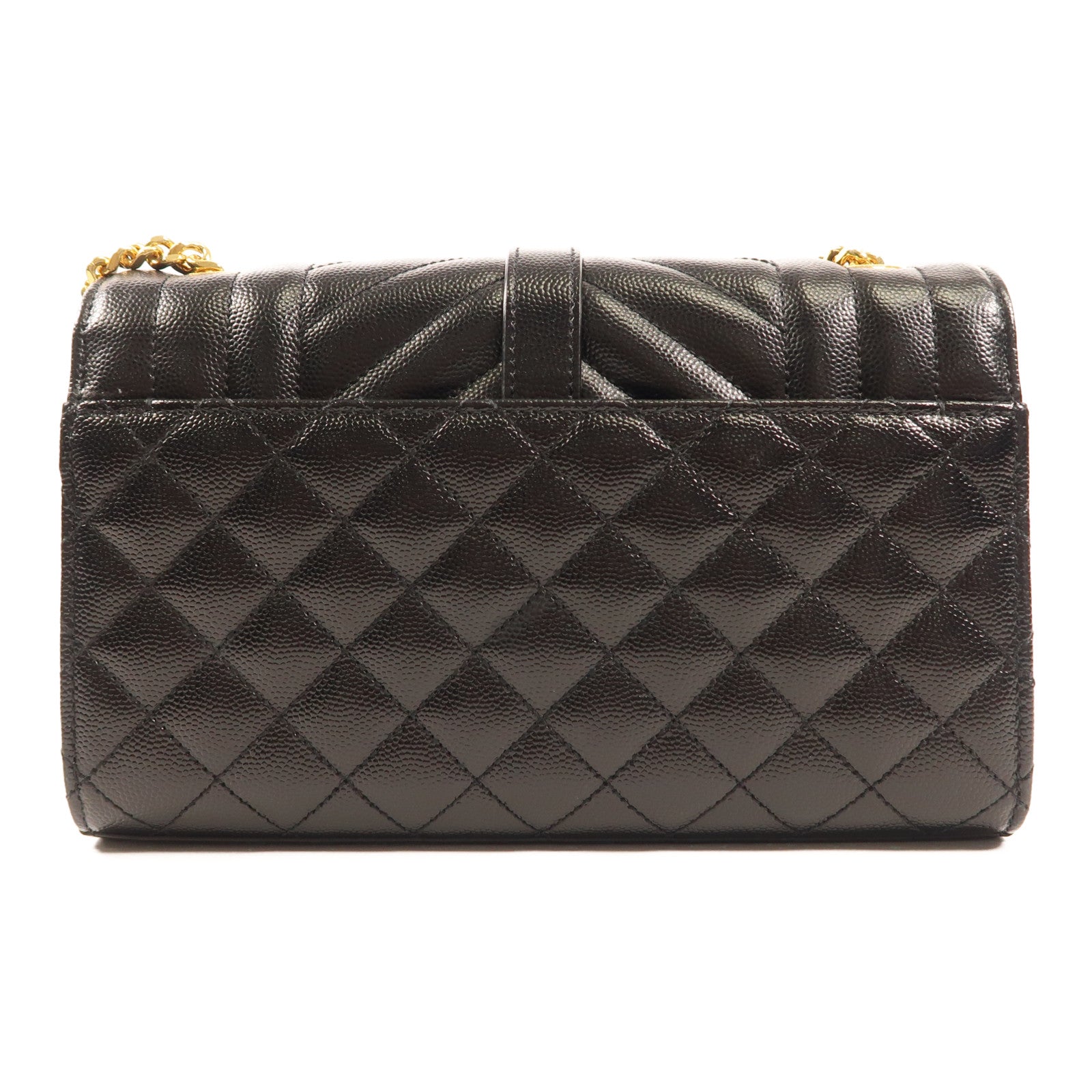 YVES SAINT LAURENT 牛皮皮革Envelope Flap Bag Small金扣鏈帶肩背袋