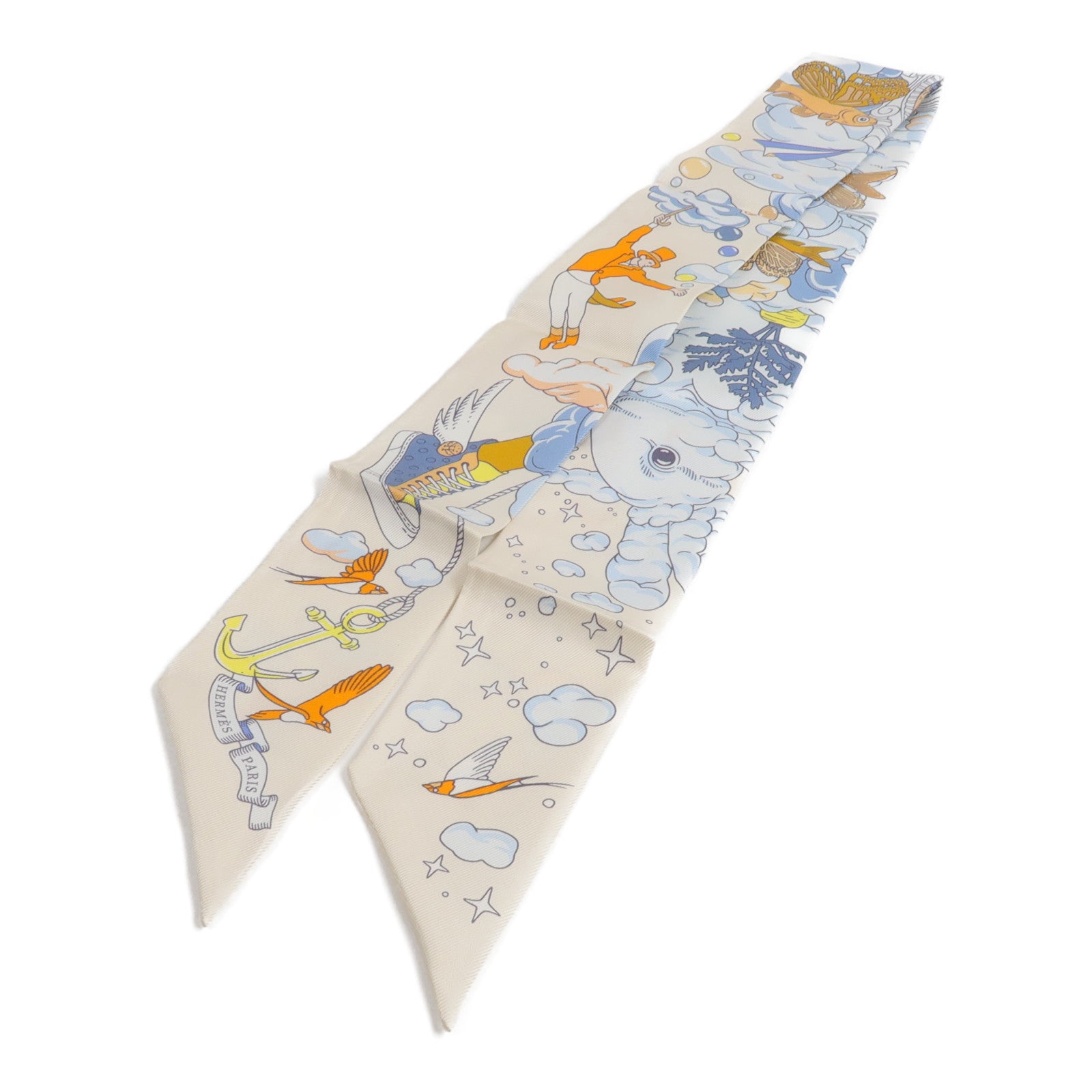 HERMES 絲質Twilly絲巾
