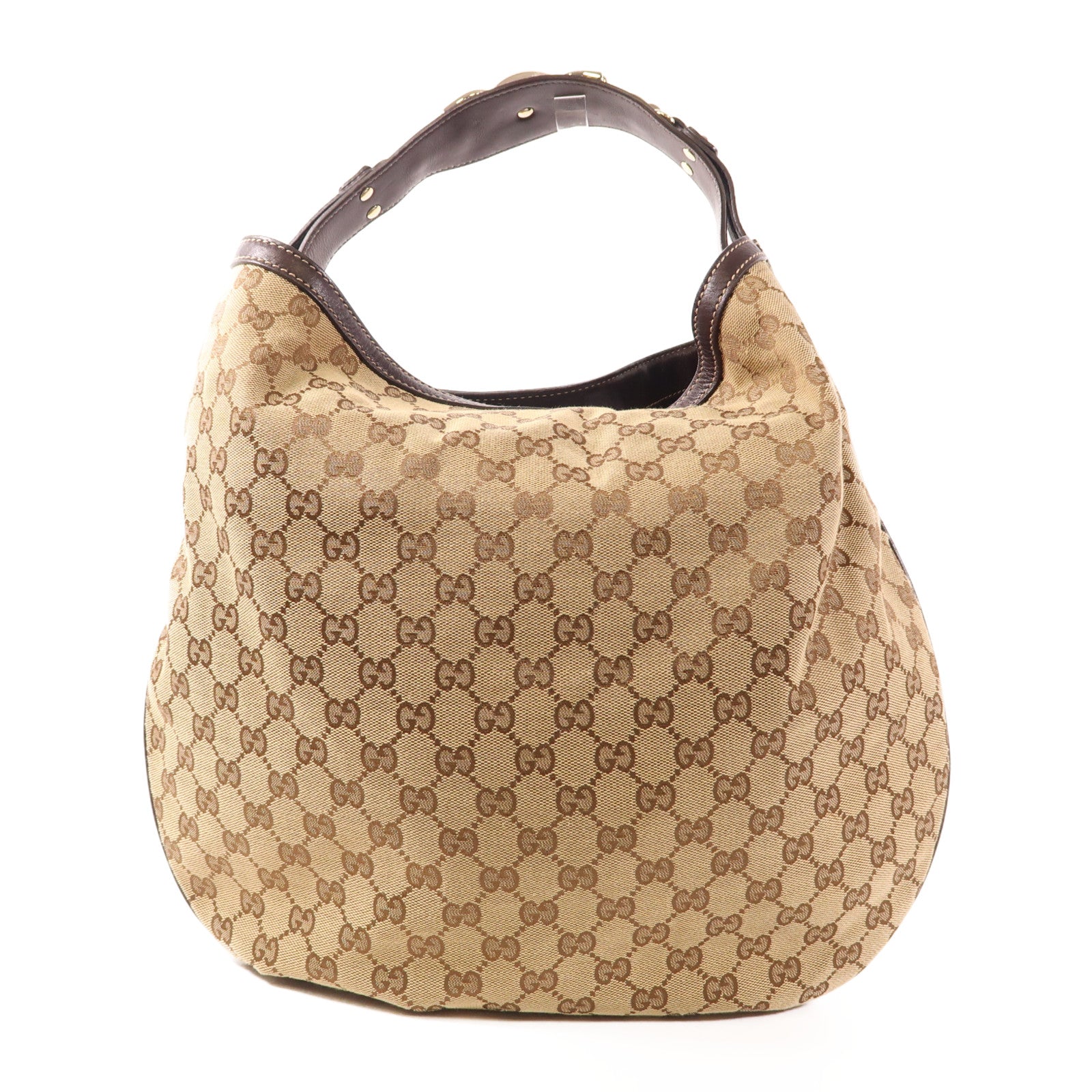 GUCCI 帆布Shoulder Bag金扣手挽袋