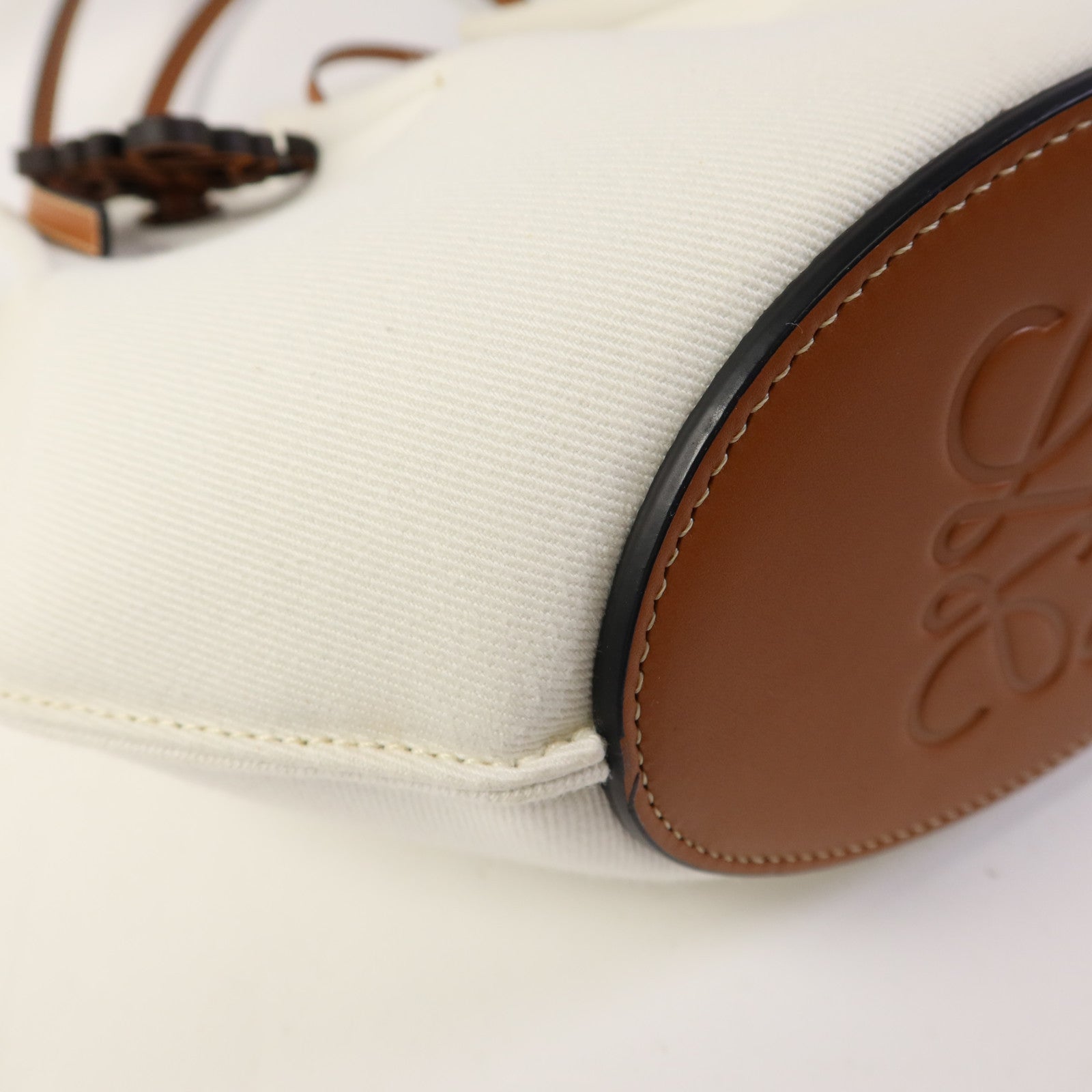 LOEWE 帆布/牛皮皮革Tote Bag手挽袋