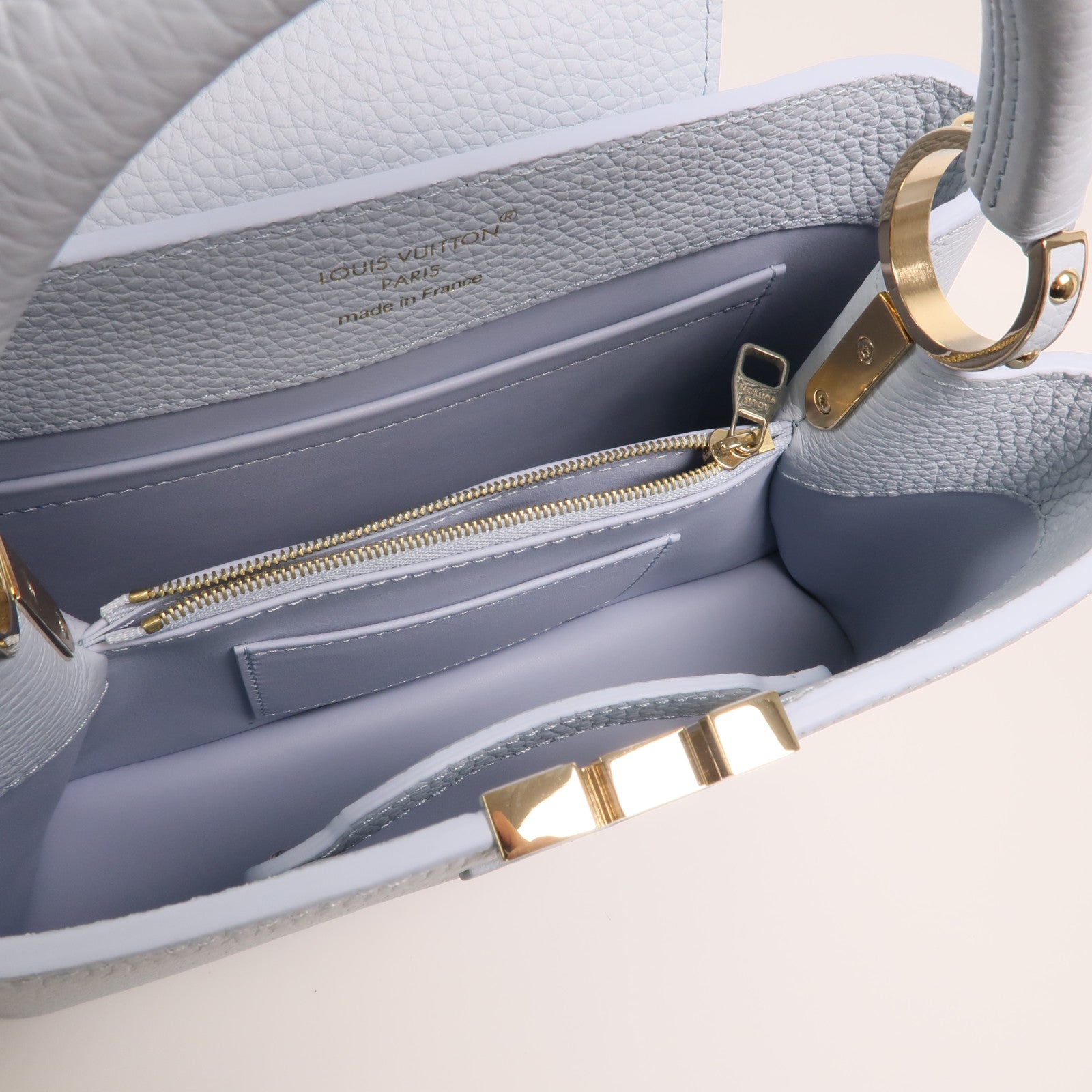 LOUIS VUITTON 牛皮皮革Capucines BB金扣手挽肩背兩用袋