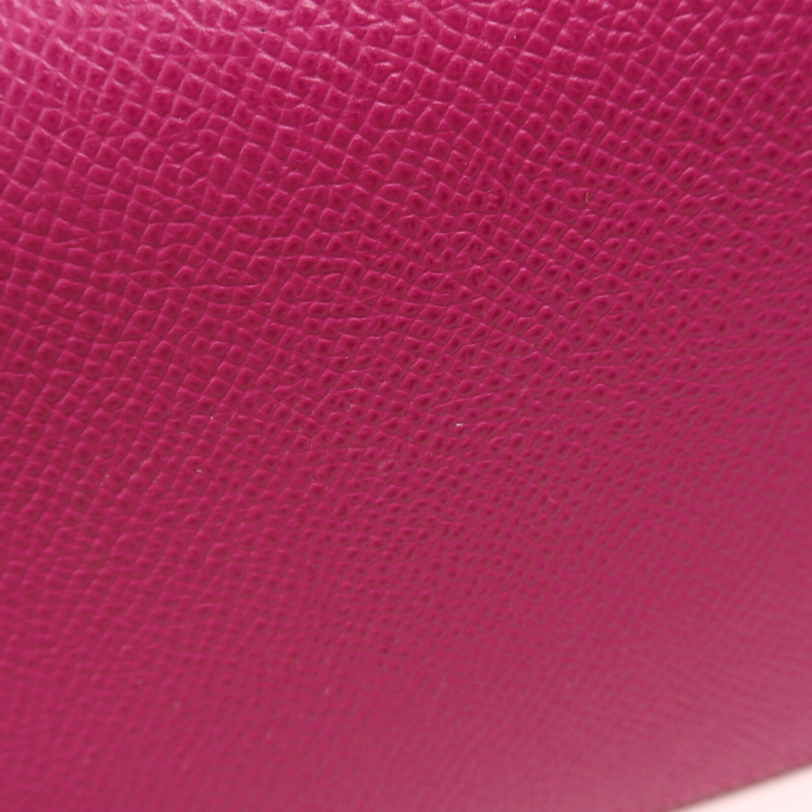 HERMES 【激減優惠】Epsom皮革Silk In Long Wallet銀扣長錢包Rose Pourpre