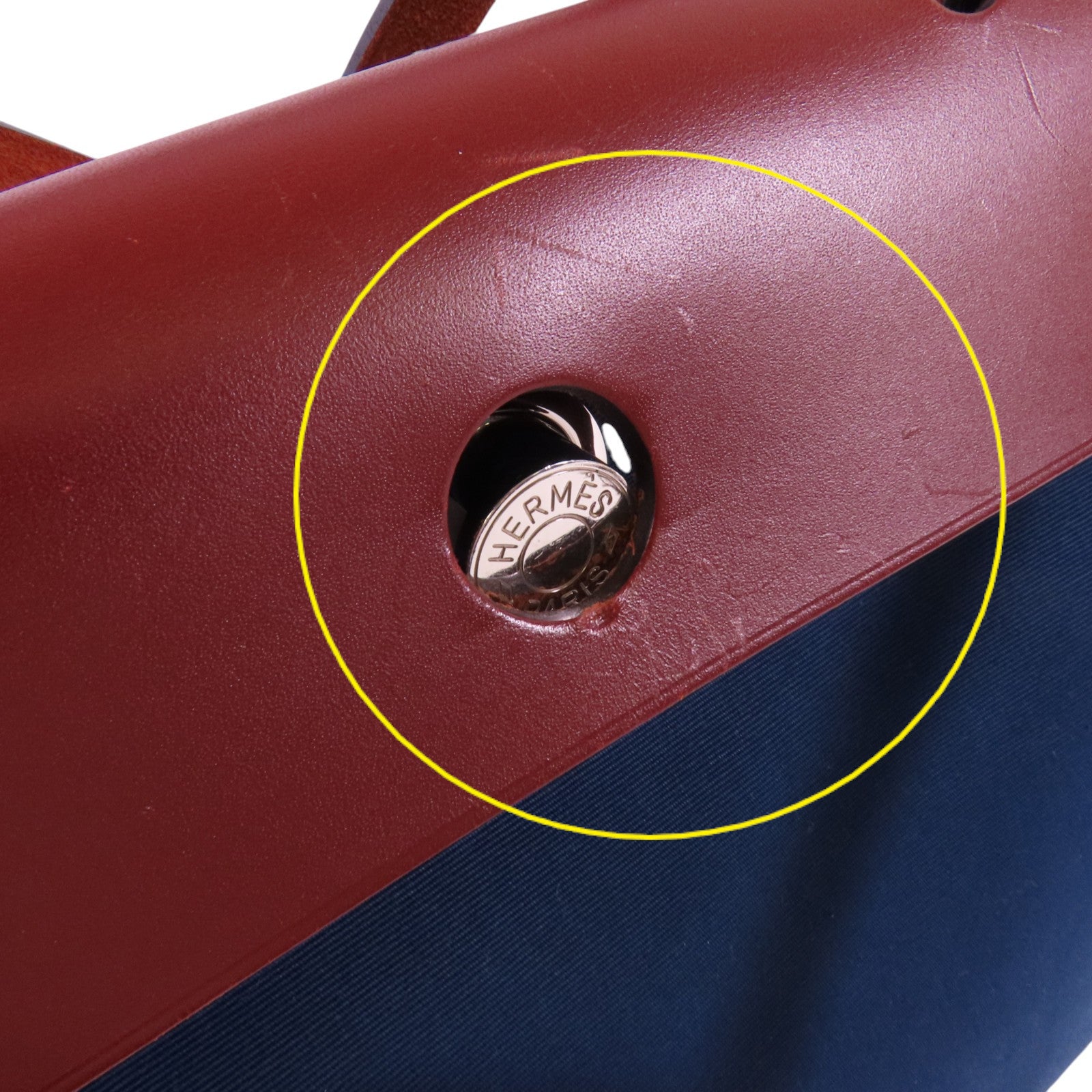 HERMES 帆布Herbag PM銀扣手挽肩背兩用袋