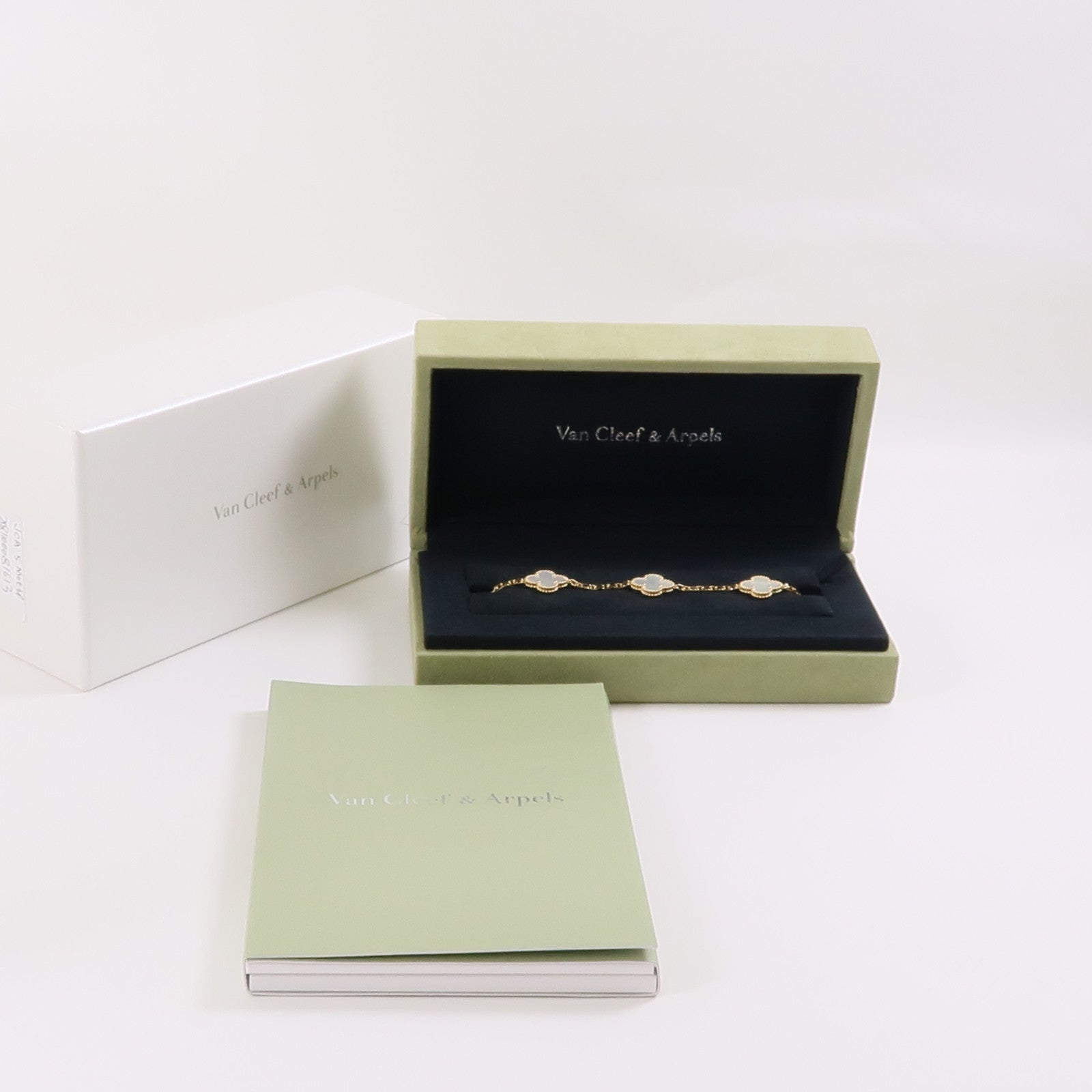 Van Cleef & Arpels 18K黃金Vintage Alhambra 5 Motif手鏈