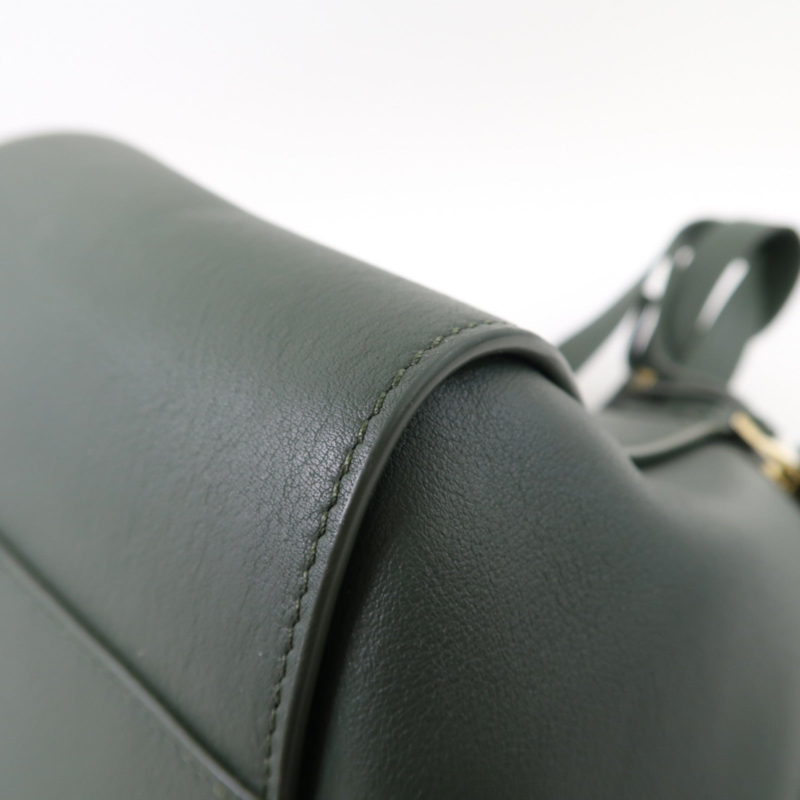 LOEWE 牛皮皮革Hammock Medium金扣手挽肩背兩用袋綠色