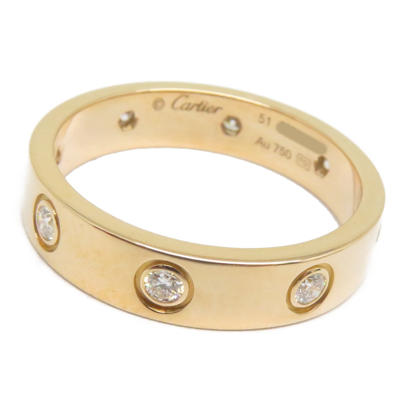 CARTIER 【激減優惠】18K玫瑰金Love Wedding Ring鑽石戒指Cartier#51/US#5.75