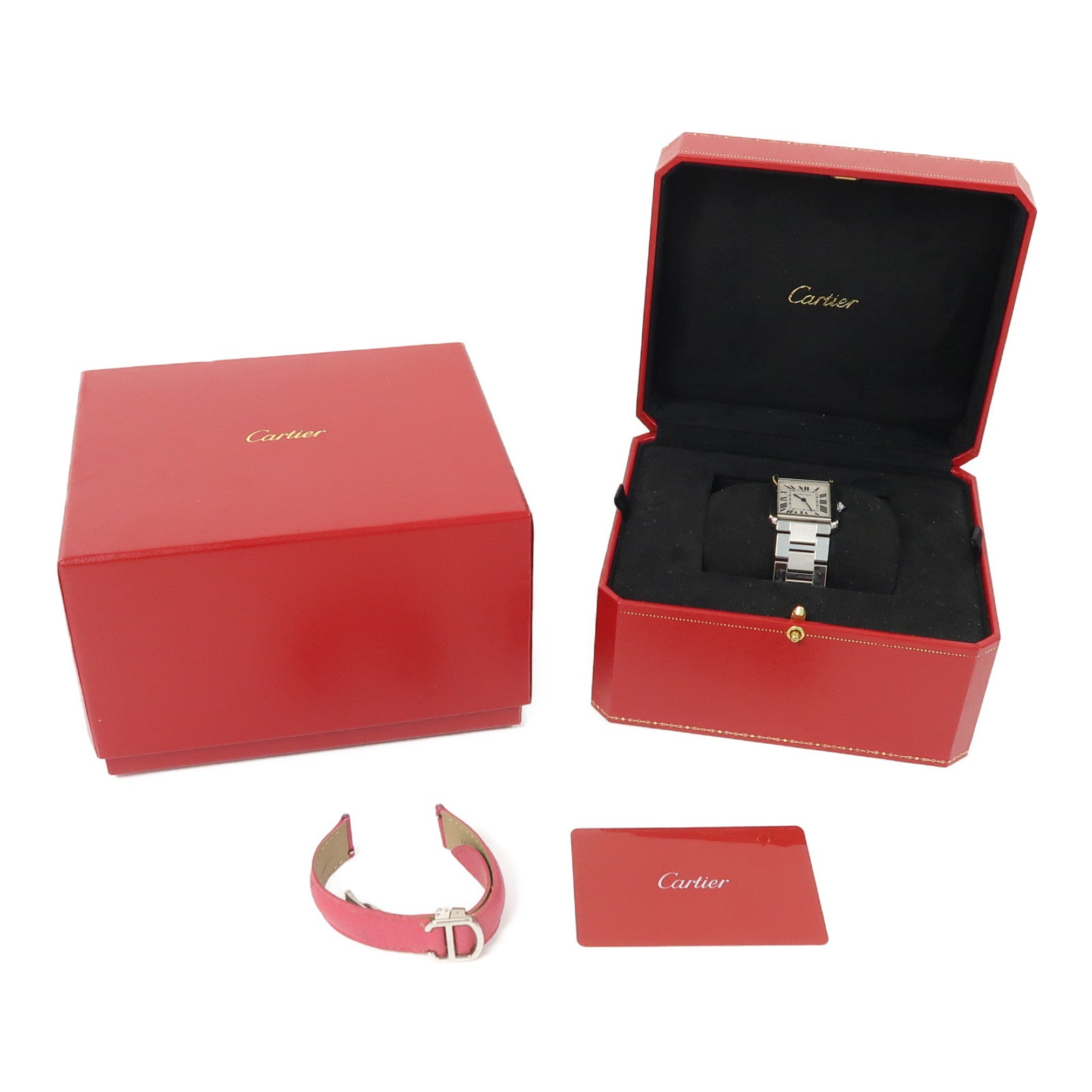CARTIER Tank Solo不鏽鋼手錶石英機芯白色