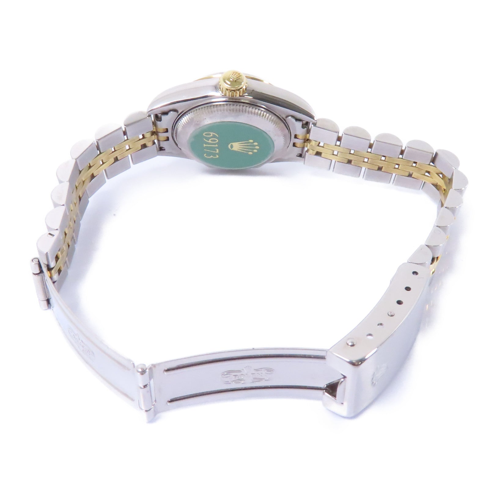 ROLEX Datejust 26mm 18K黃金/不鏽鋼/鑽石手錶自動機芯銀色