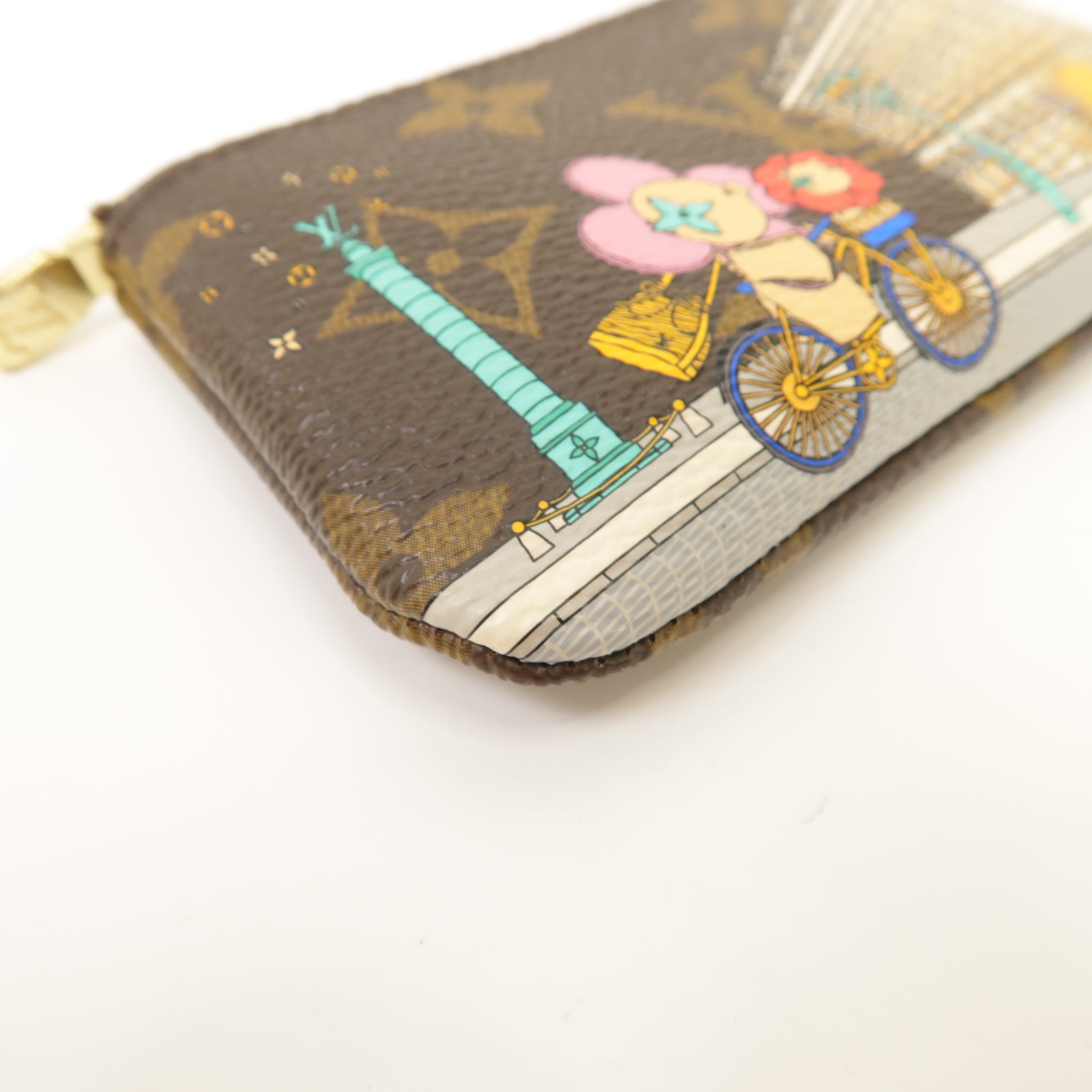 LOUIS VUITTON Monogram Coin/Key Case金扣零錢/鎖匙包啡色