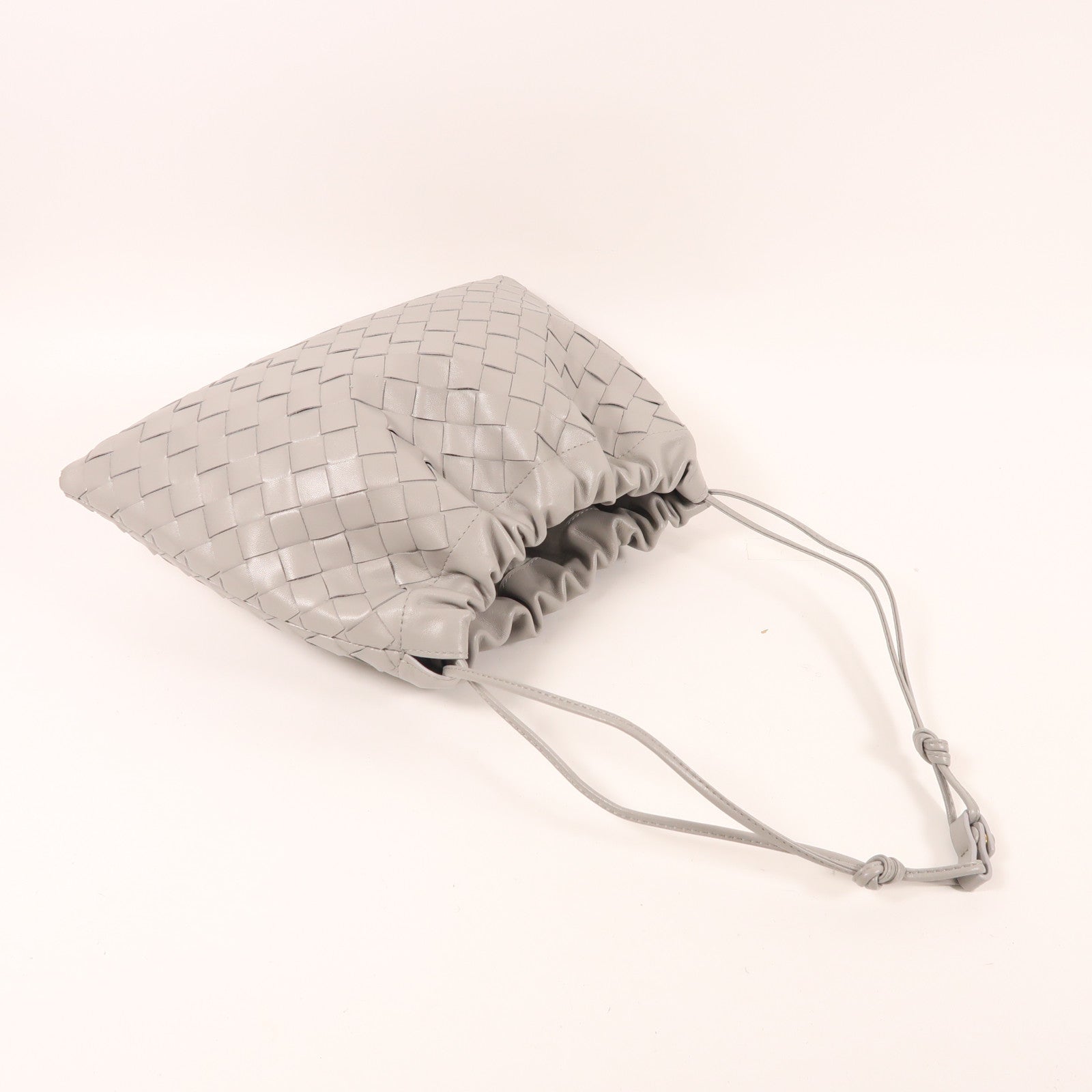 BOTTEGA VENETA 羊皮皮革Shoulder Bag金扣肩背袋灰色