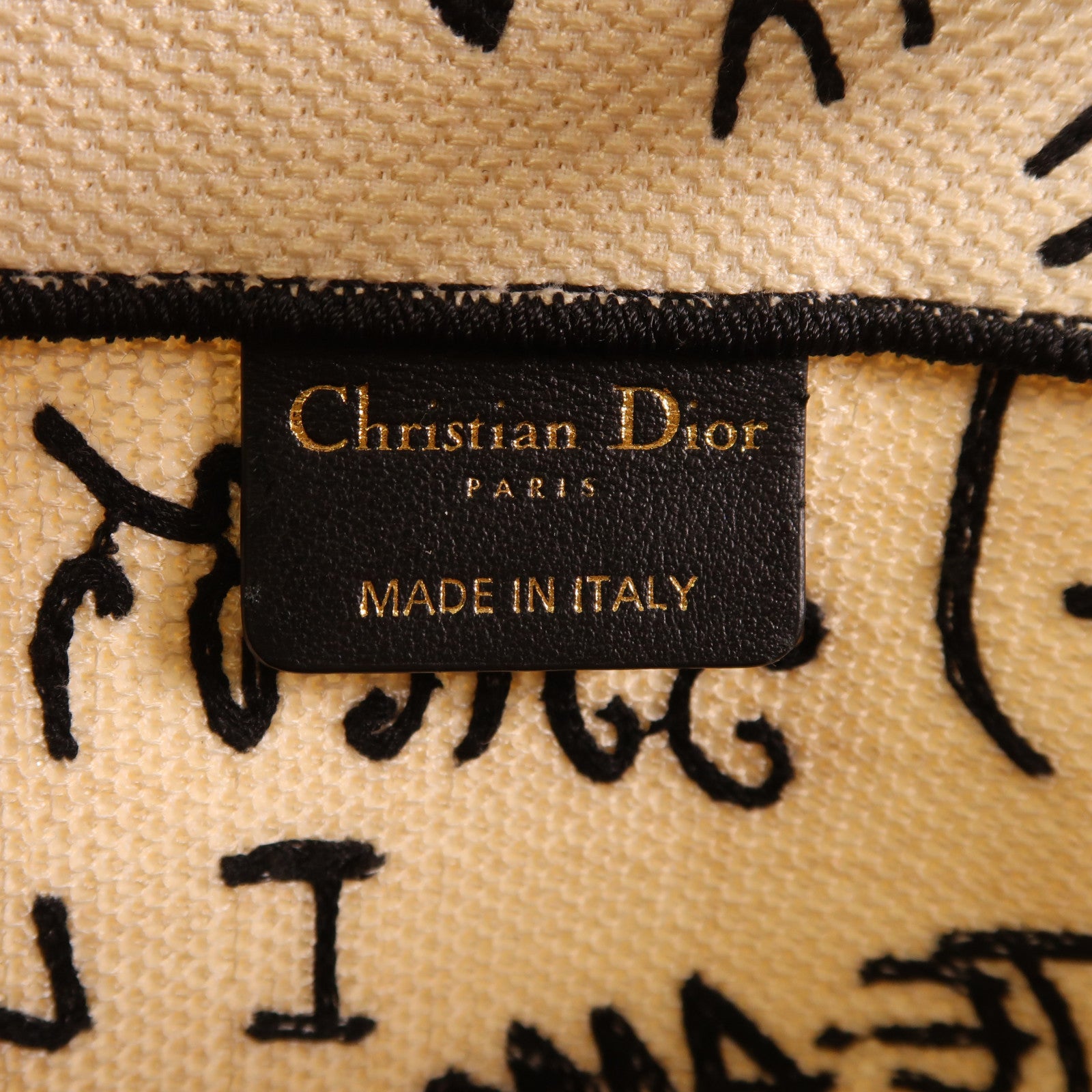 Dior 帆布Large Dior Book Tote手挽袋米色/紅色