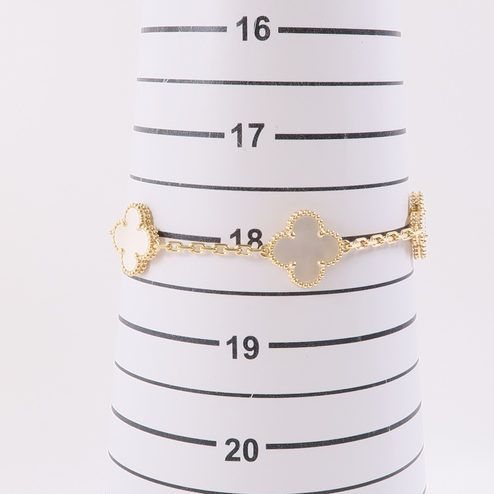 Van Cleef & Arpels 18K黃金Vintage Alhambra 5 Motif手鏈