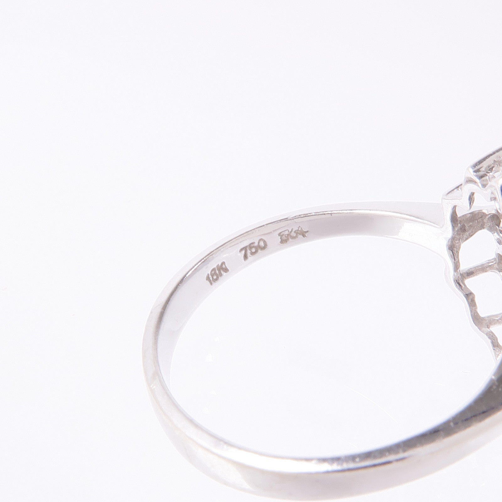 JEWELRY 18K白金Sapphire/Diamond Ring藍寶石/鑽石戒指US#6