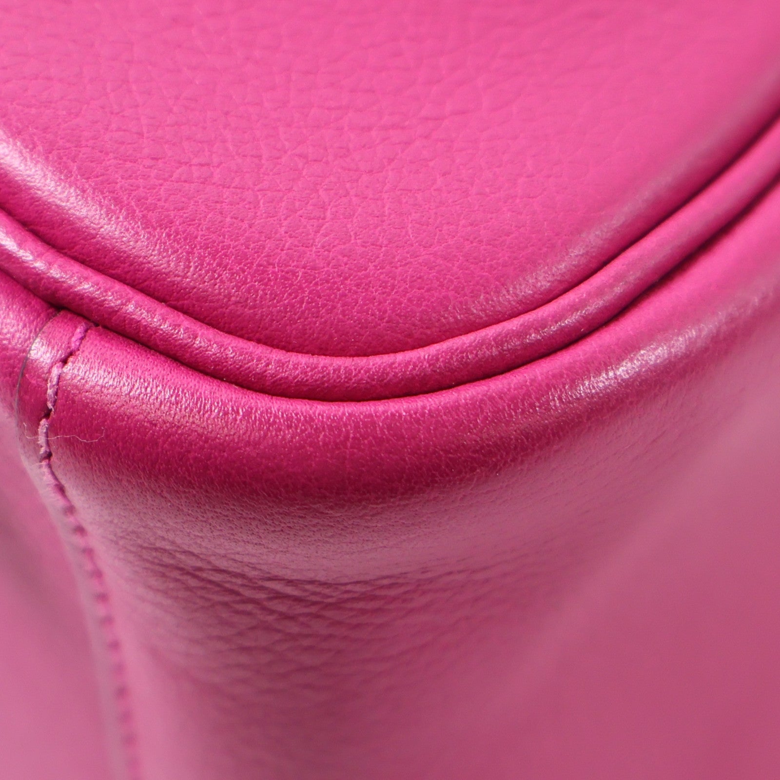 HERMES Evercolor皮革Lindy 26銀扣手挽肩背兩用袋Rose Pourpre桃紅色