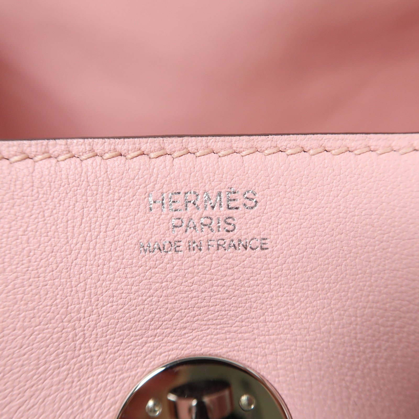 HERMES PHW Lindy 30 2 Way Shoulder Bag Handbag Swift Leather Rose Sakura