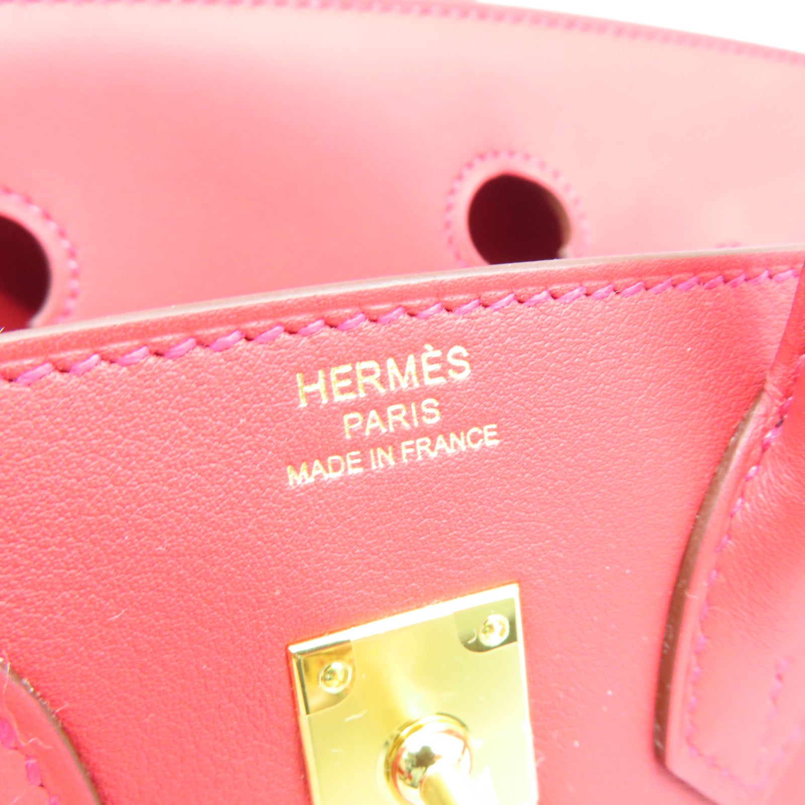 HERMES 【激減優惠】Veau Swift皮革Birkin 25金扣手挽袋愛心紅色