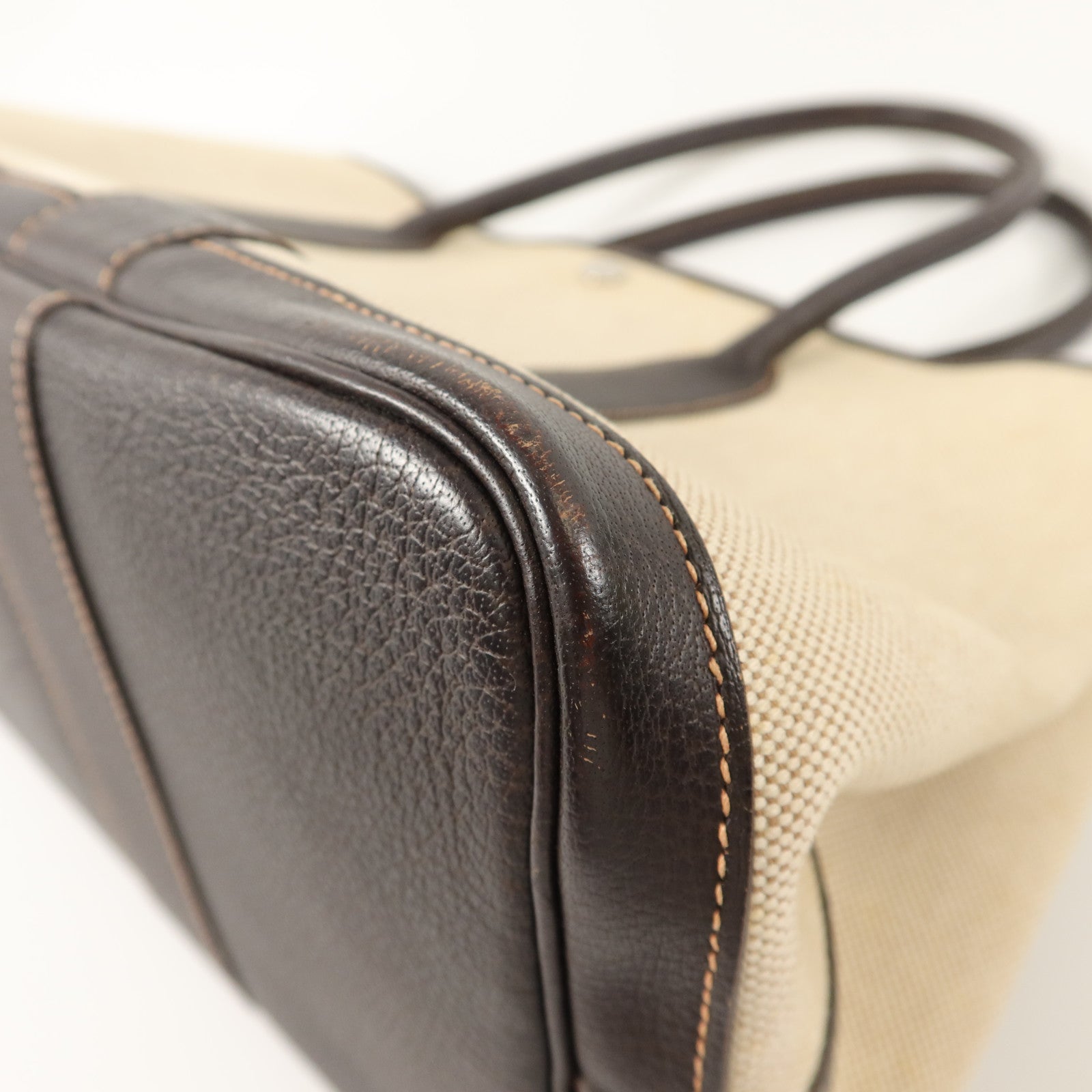 HERMES 帆布Garden Party PM手挽袋Ebene