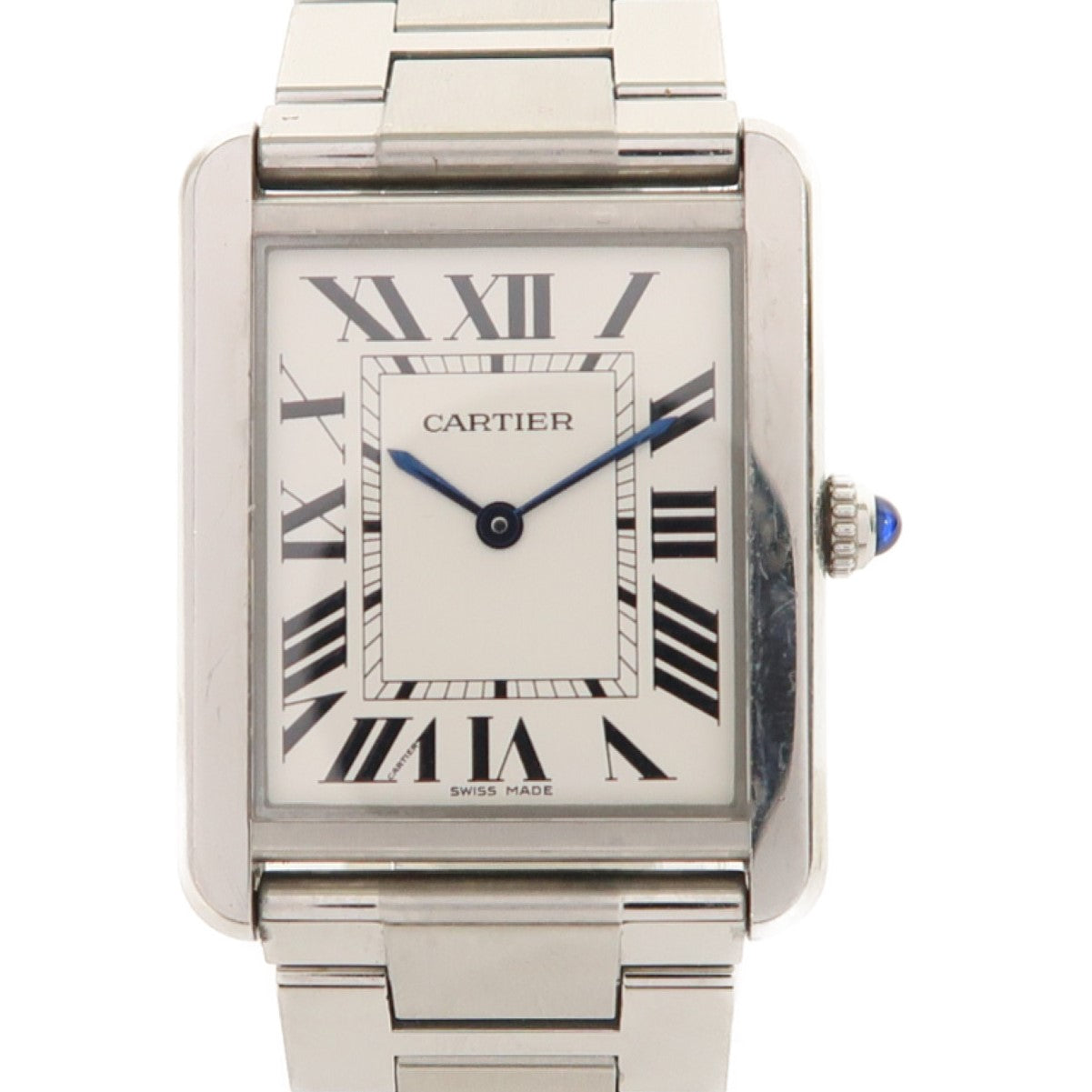 CARTIER Tank Solo不鏽鋼手錶石英機芯白色