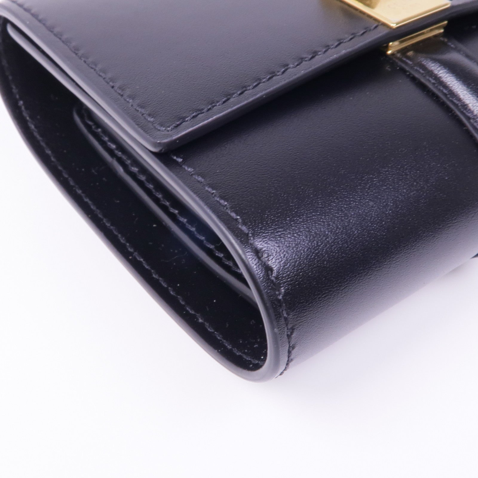 CELINE 牛皮皮革Trifold Wallet金扣錢包