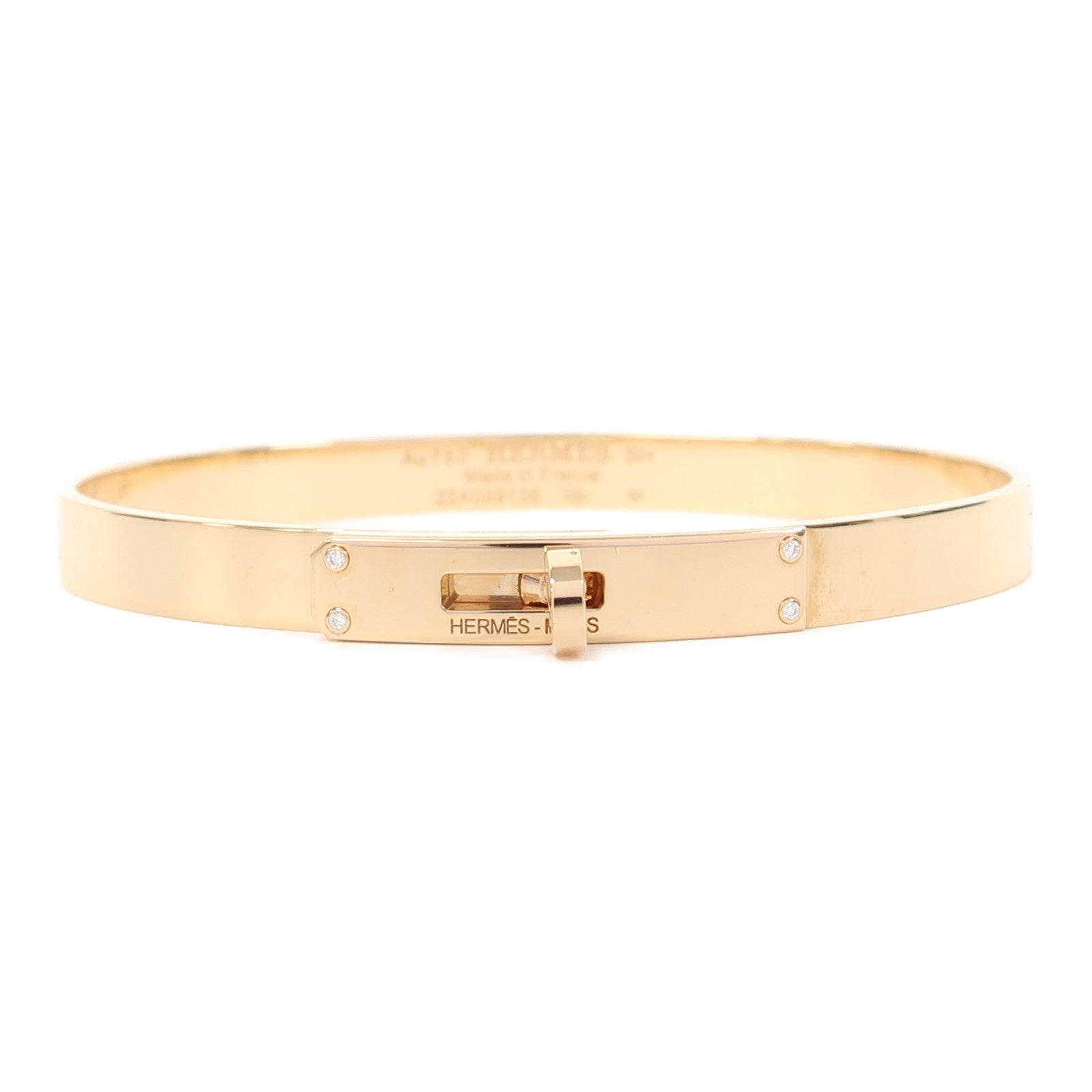 HERMES 18K玫瑰金Kelly Bracelet手鐲