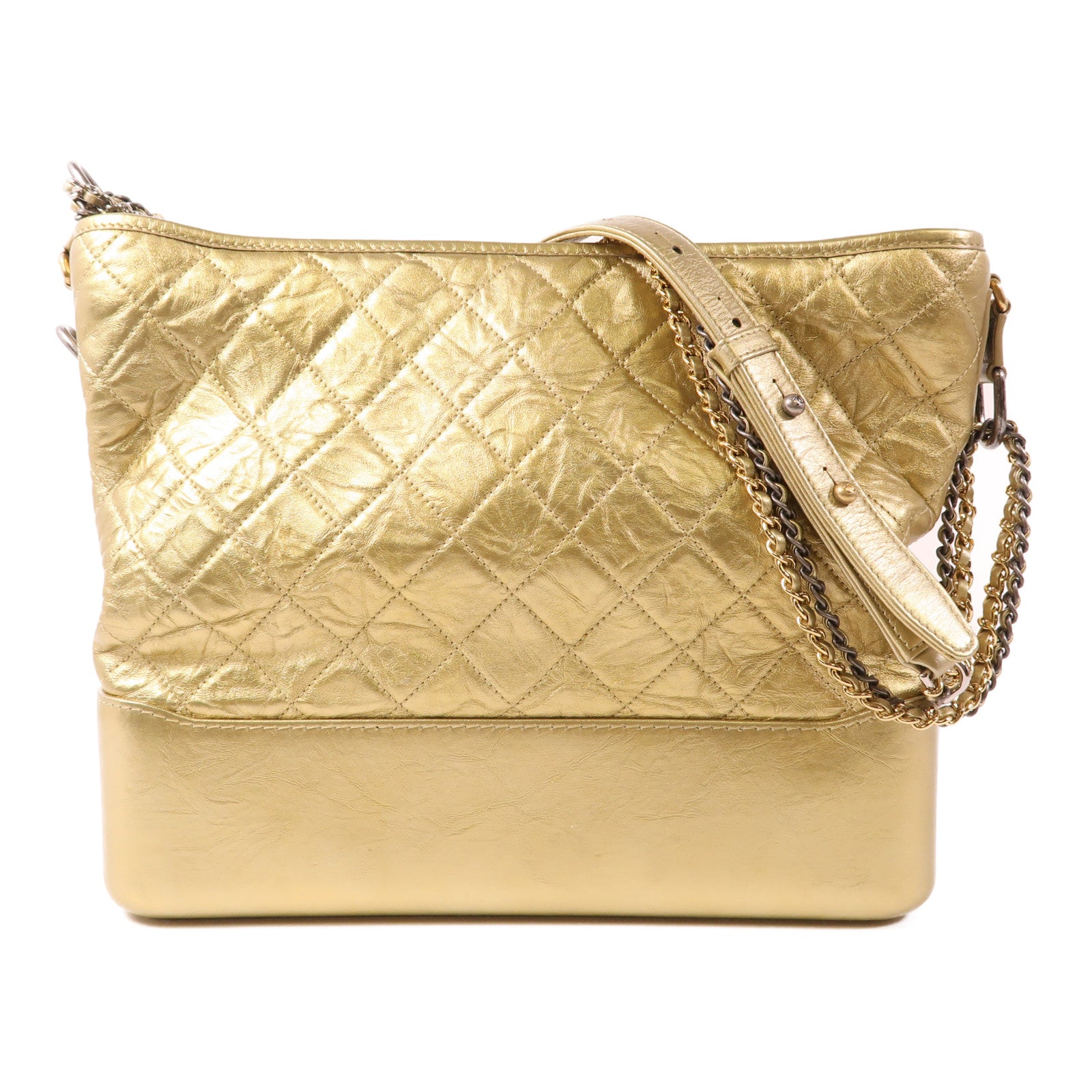 CHANEL 【激減優惠】牛皮皮革Gabrielle鏈帶肩背袋