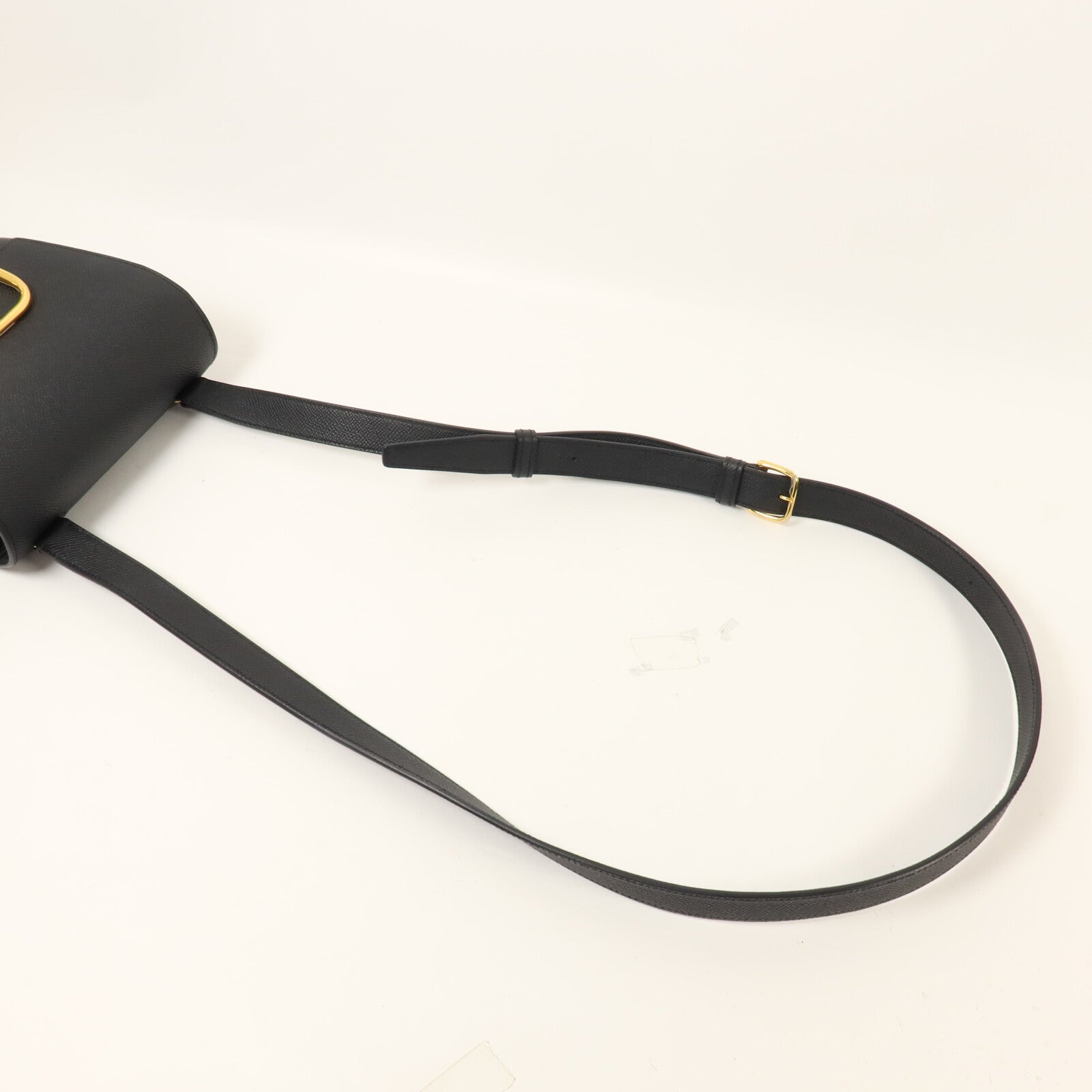 HERMES Epsom皮革Della Cavalleria Mini肩背袋Noir