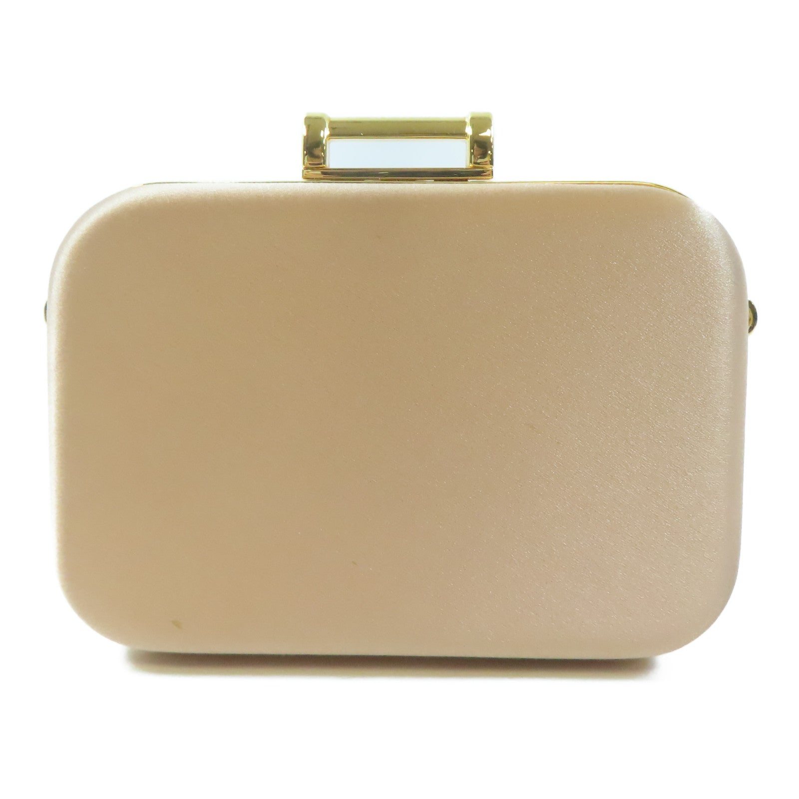Miu Miu Satin Clutch Box金扣鏈帶肩背袋粉紅色