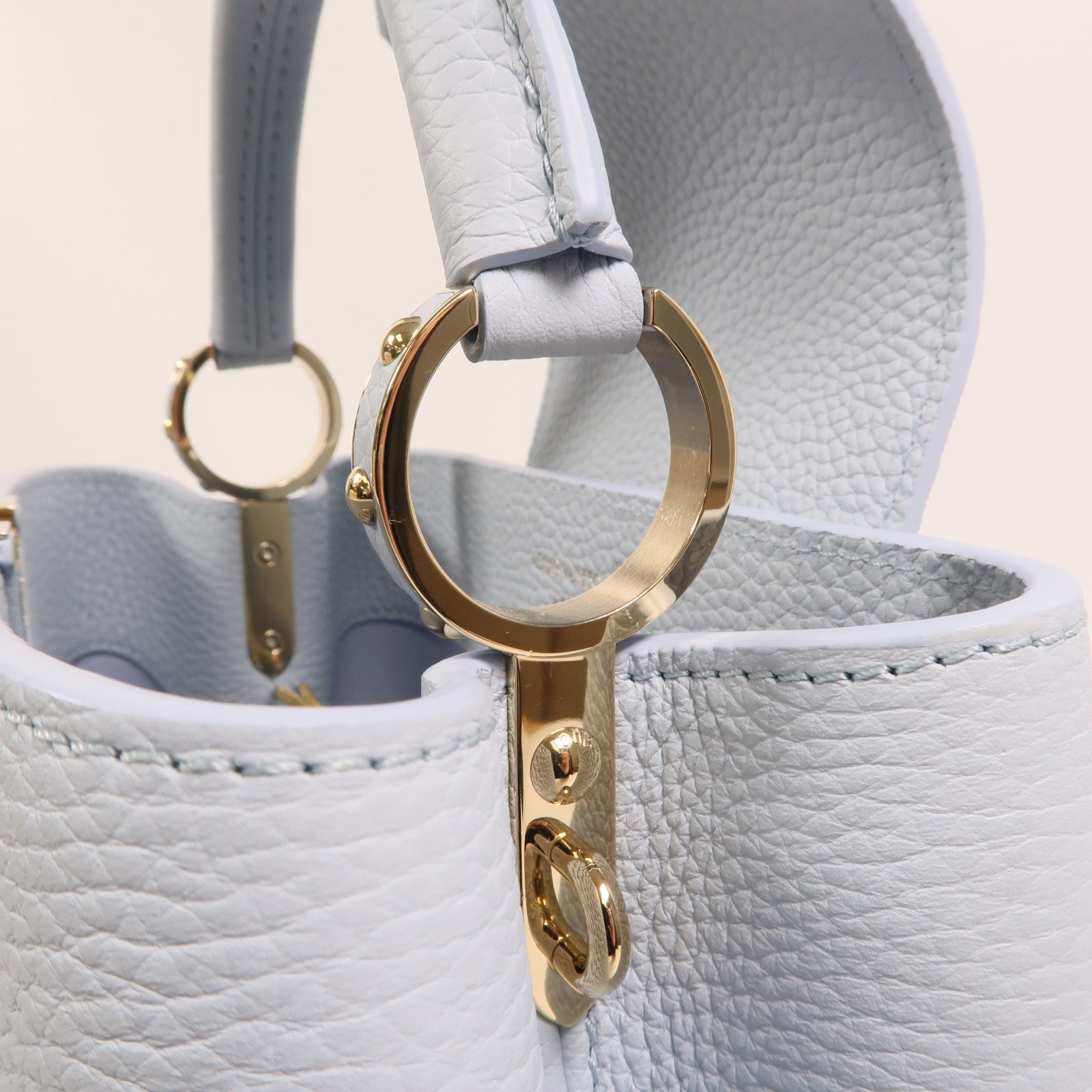 LOUIS VUITTON 牛皮皮革Capucines BB金扣手挽肩背兩用袋