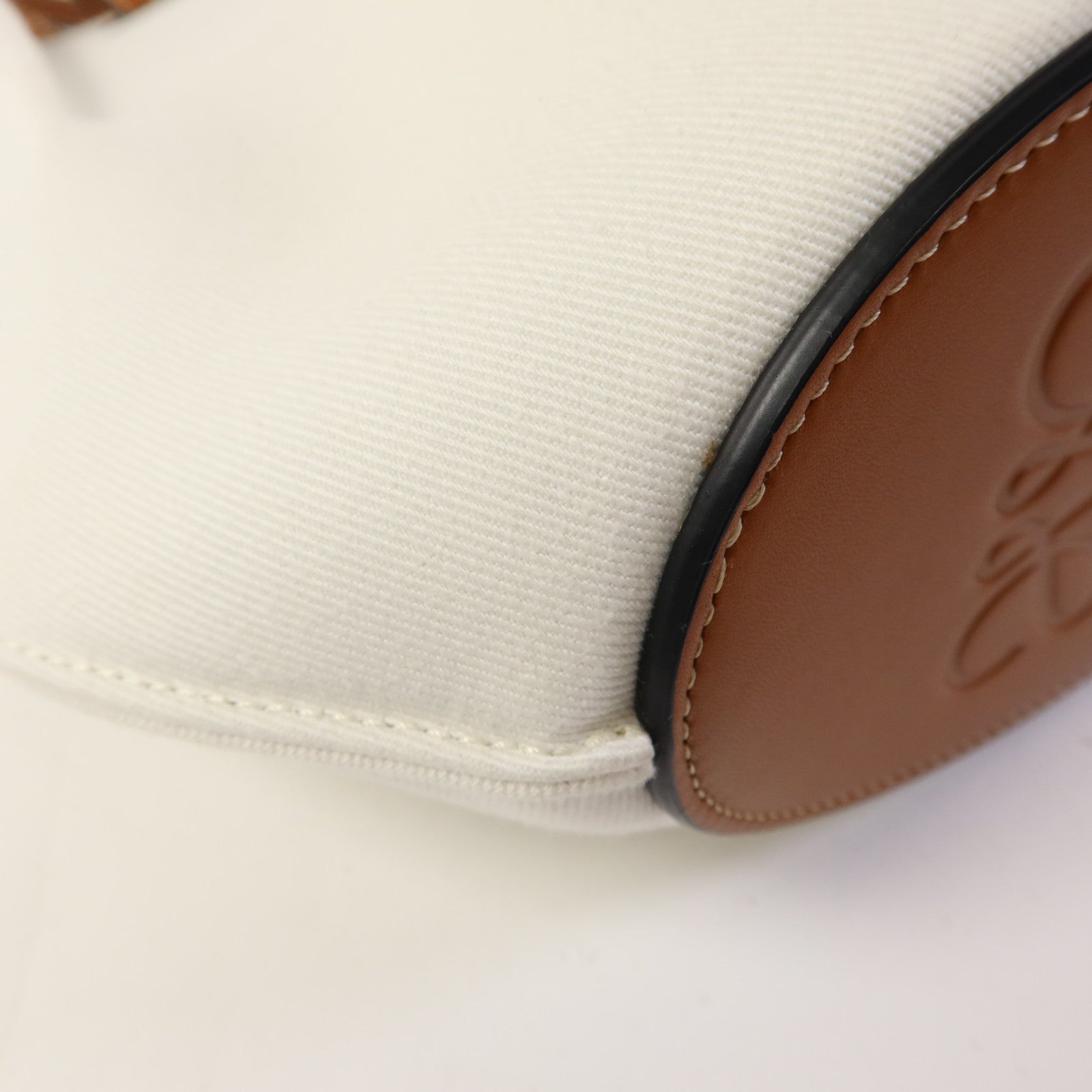 LOEWE 帆布/牛皮皮革Tote Bag手挽袋