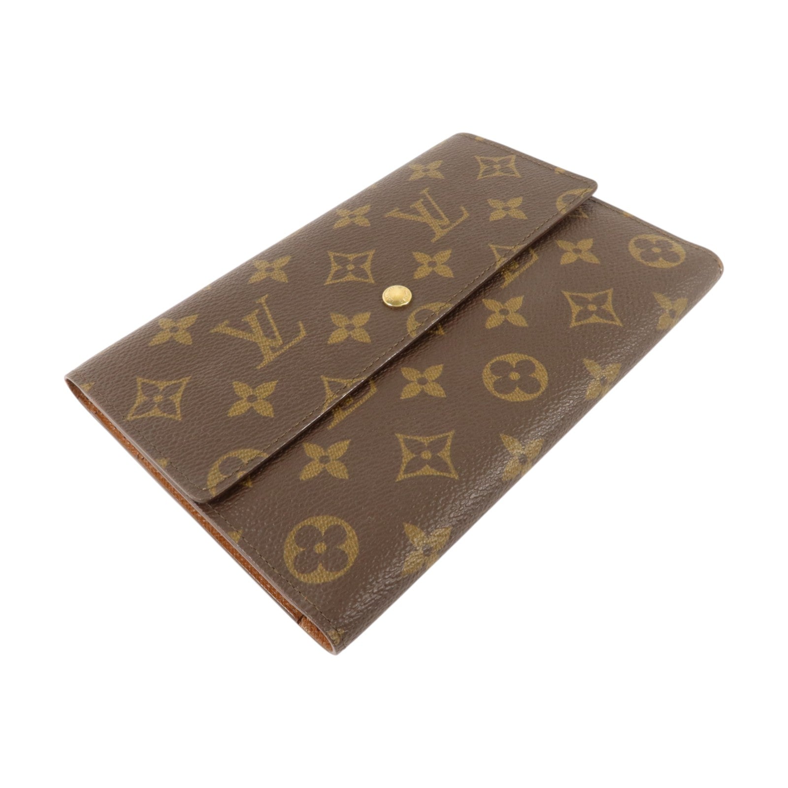 LOUIS VUITTON Monogram Pochette Passport金扣長錢包