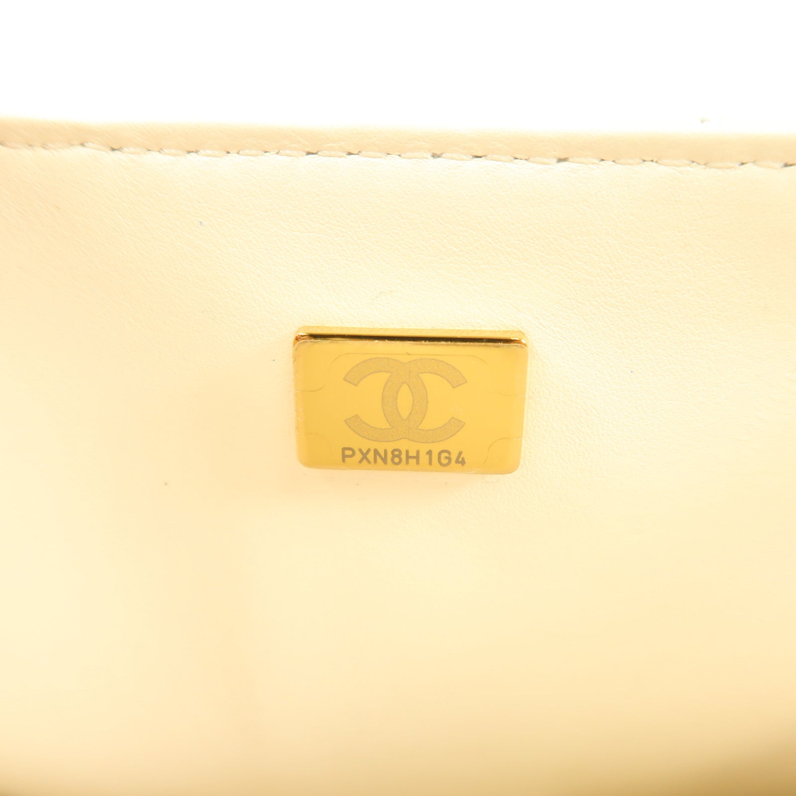 CHANEL 牛皮皮革Chain Shoulder金扣鏈帶手挽肩背兩用袋