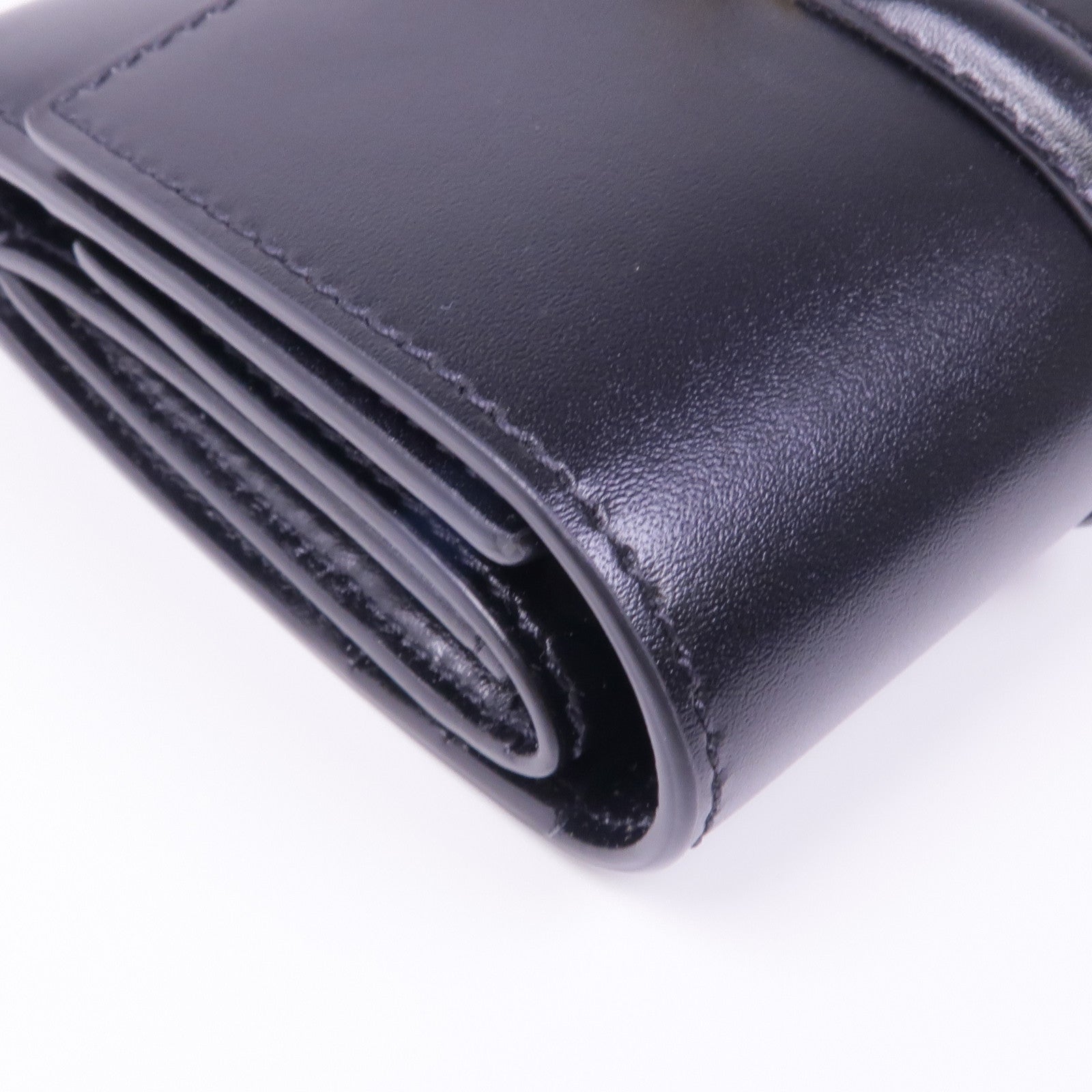 CELINE 牛皮皮革Trifold Wallet金扣錢包