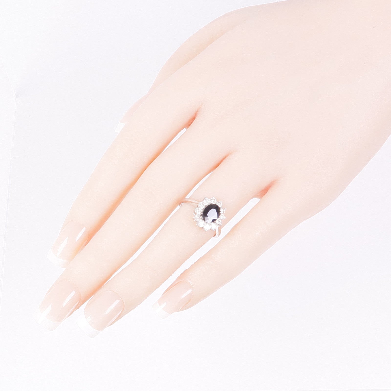 JEWELRY 18K白金Sapphire/Diamond Ring藍寶石/鑽石戒指US#6