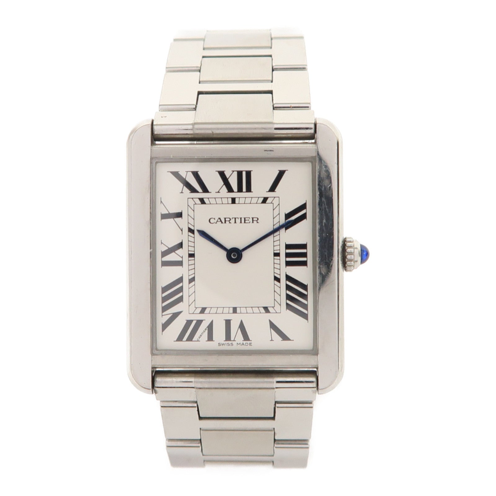CARTIER Tank Solo不鏽鋼手錶石英機芯白色