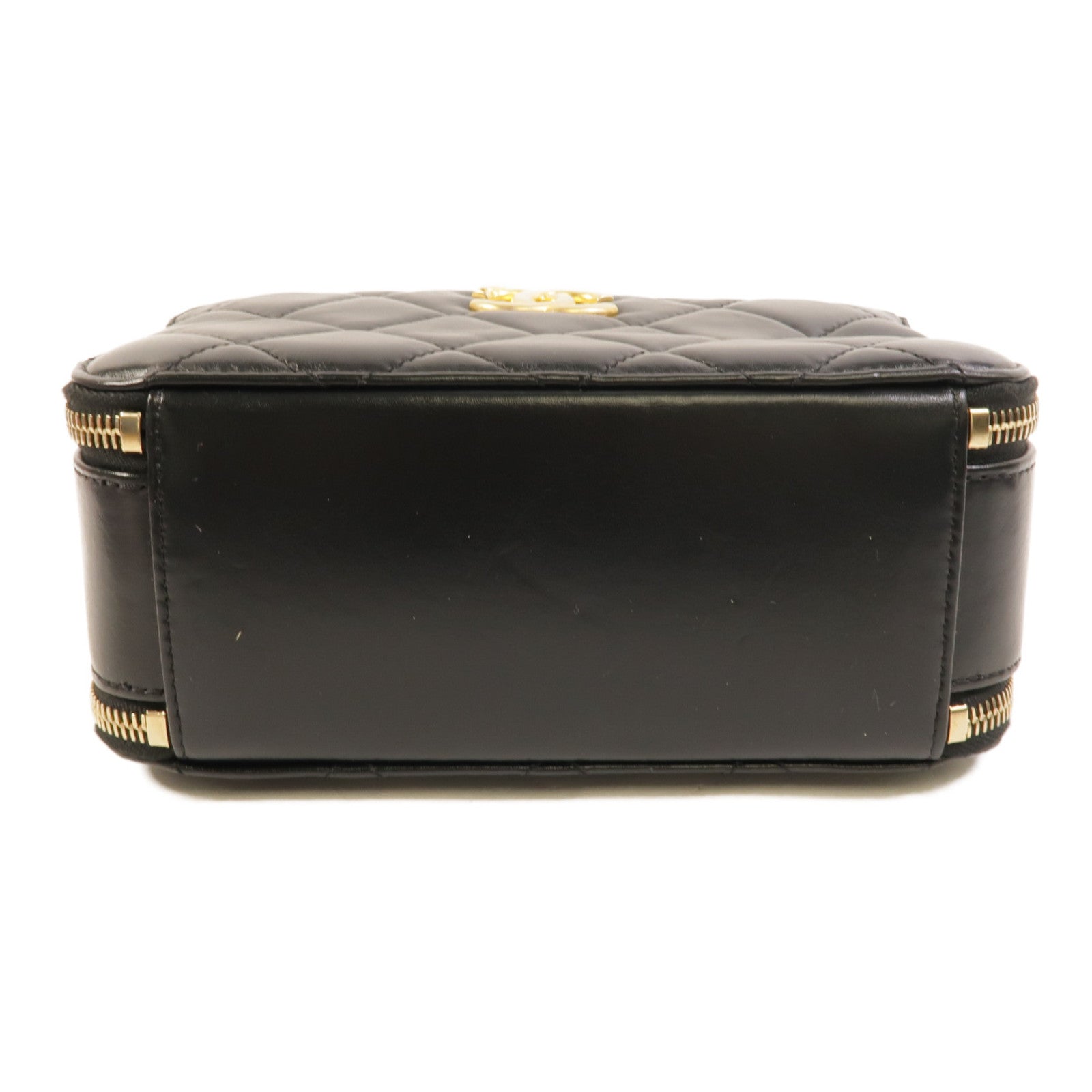CHANEL 羊皮皮革Vanity Case鏈帶手挽肩背兩用袋